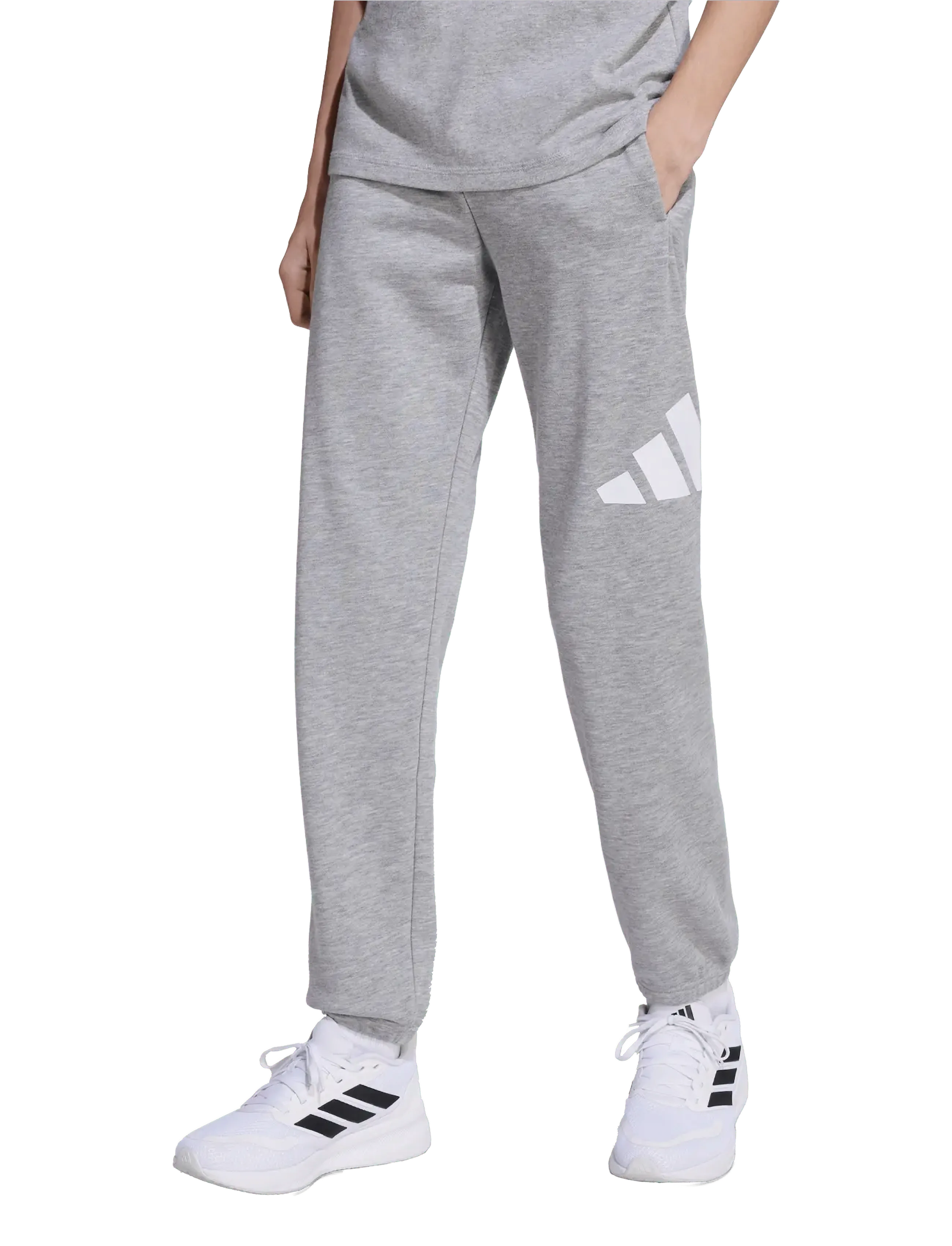 adidas Sportswear - J BL FT PT 280 - træningsbukser - mgreyh/white - 2