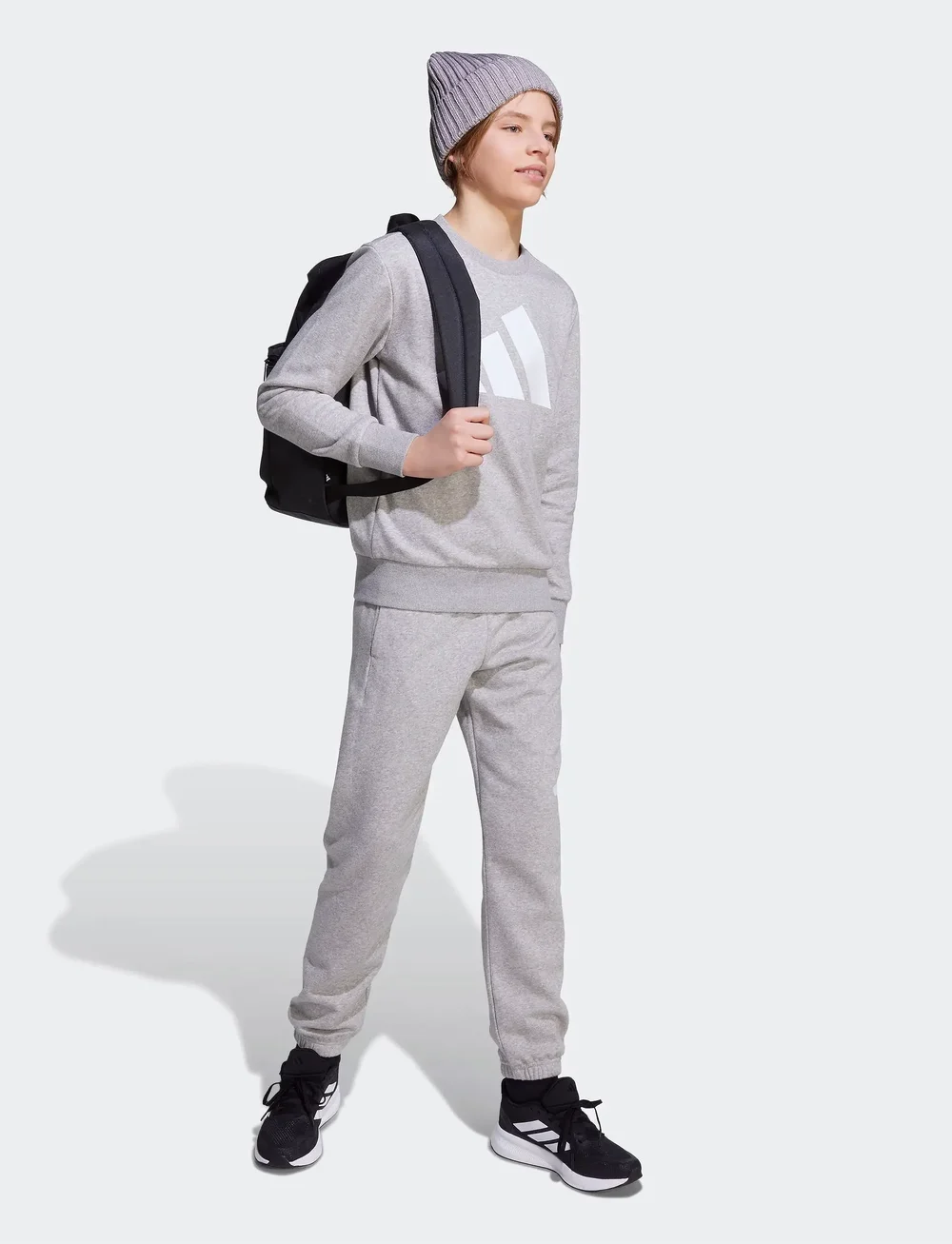 adidas Sportswear - J BL FL JOG 240 - træningsbukser - mgreyh/white - 0