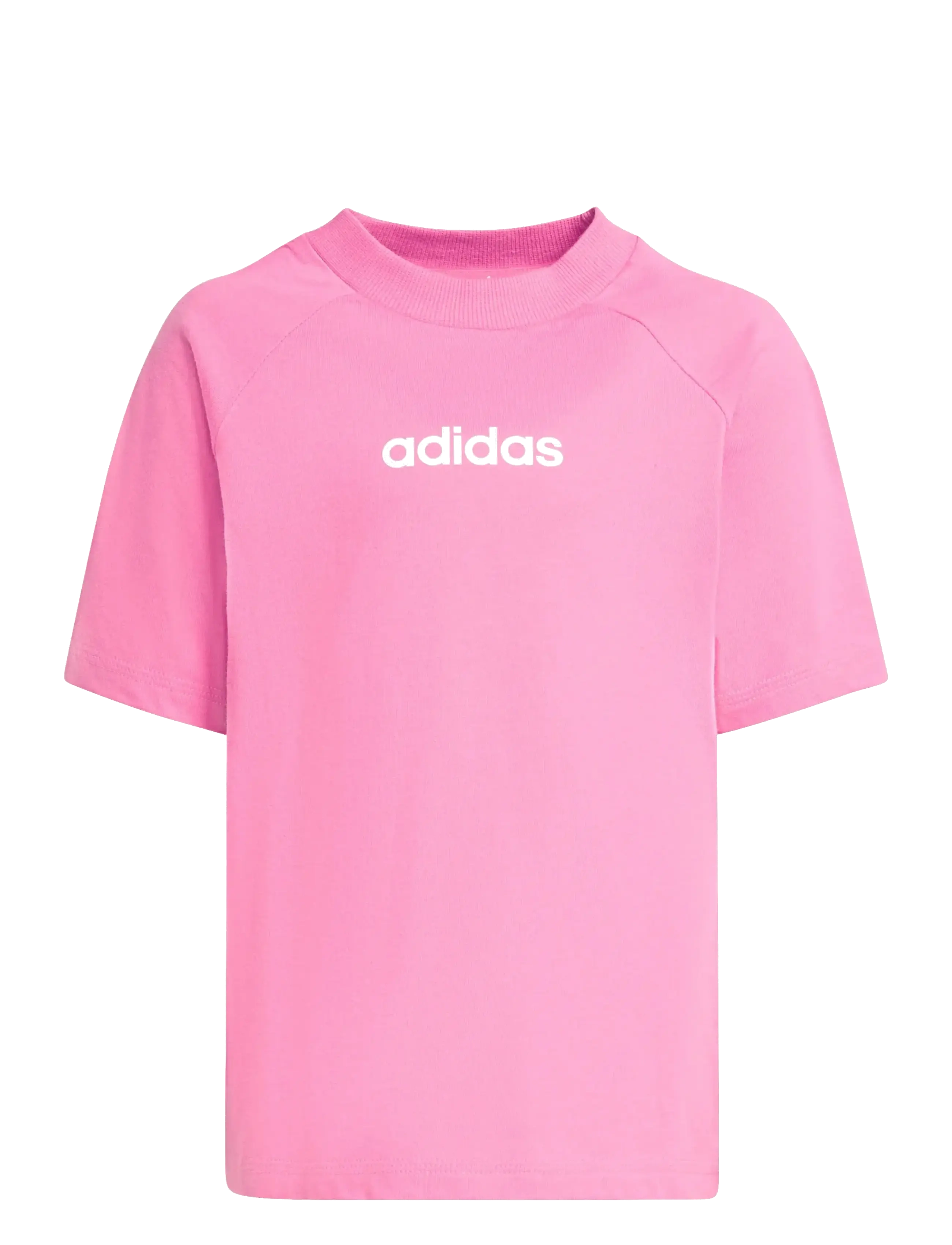 adidas Sportswear LK LIN TEE 160 - adidas - PNKFUS/WHITE / pink/rose