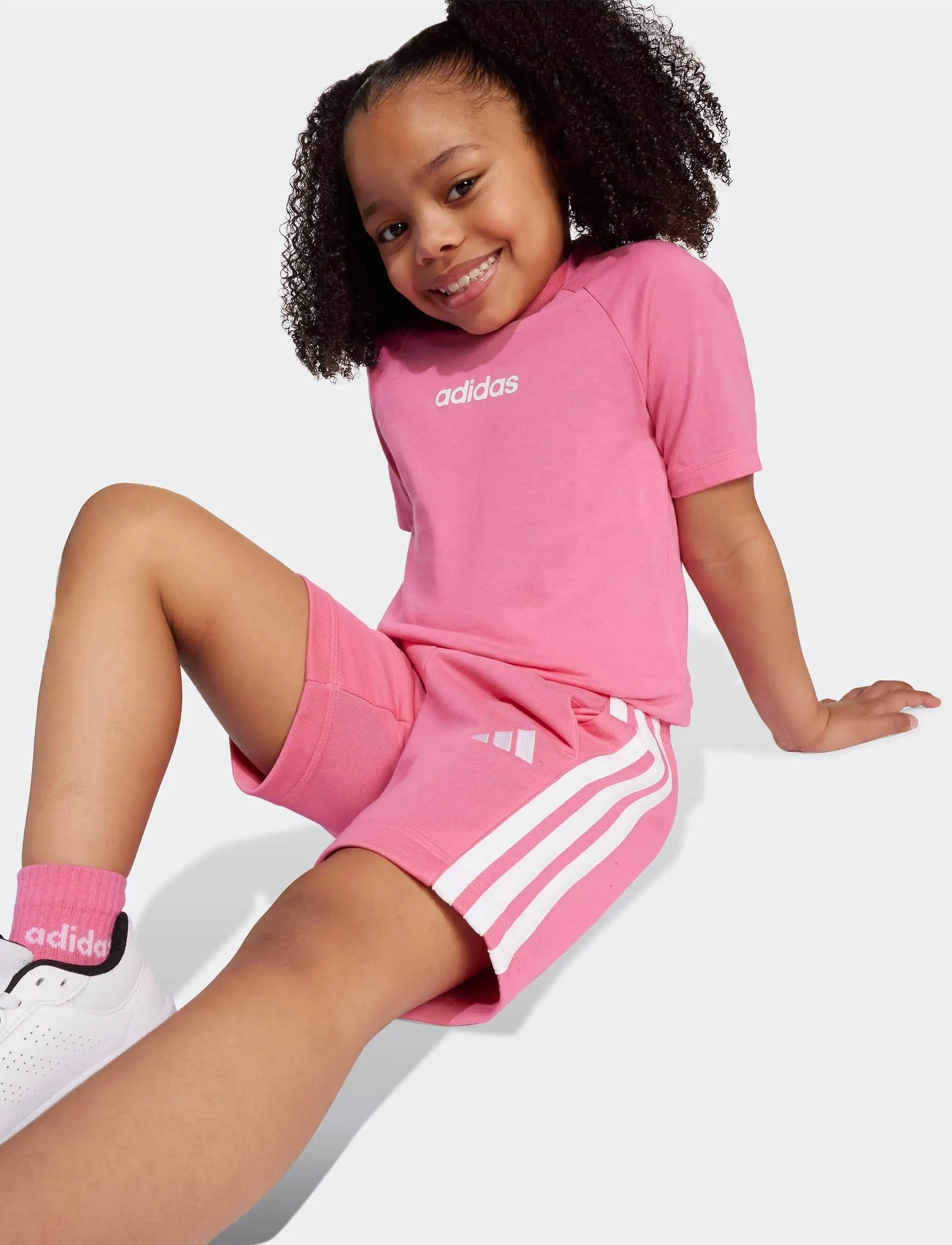 adidas Sportswear - LK LIN TEE 160 - kurzärmelig - pnkfus/white - 2