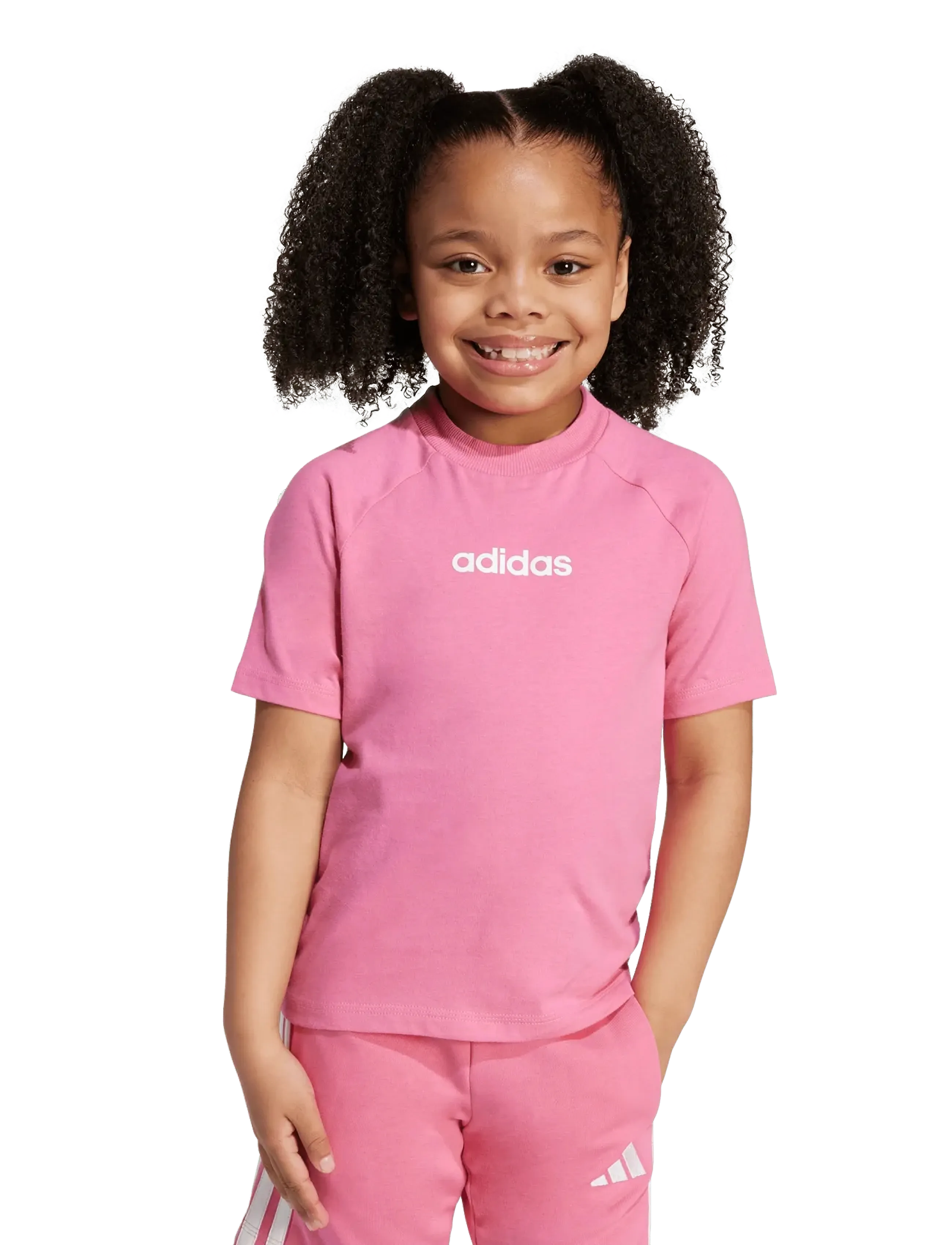 adidas Sportswear - LK LIN TEE 160 - lühikeste varrukatega t-särgid - pnkfus/white - 4