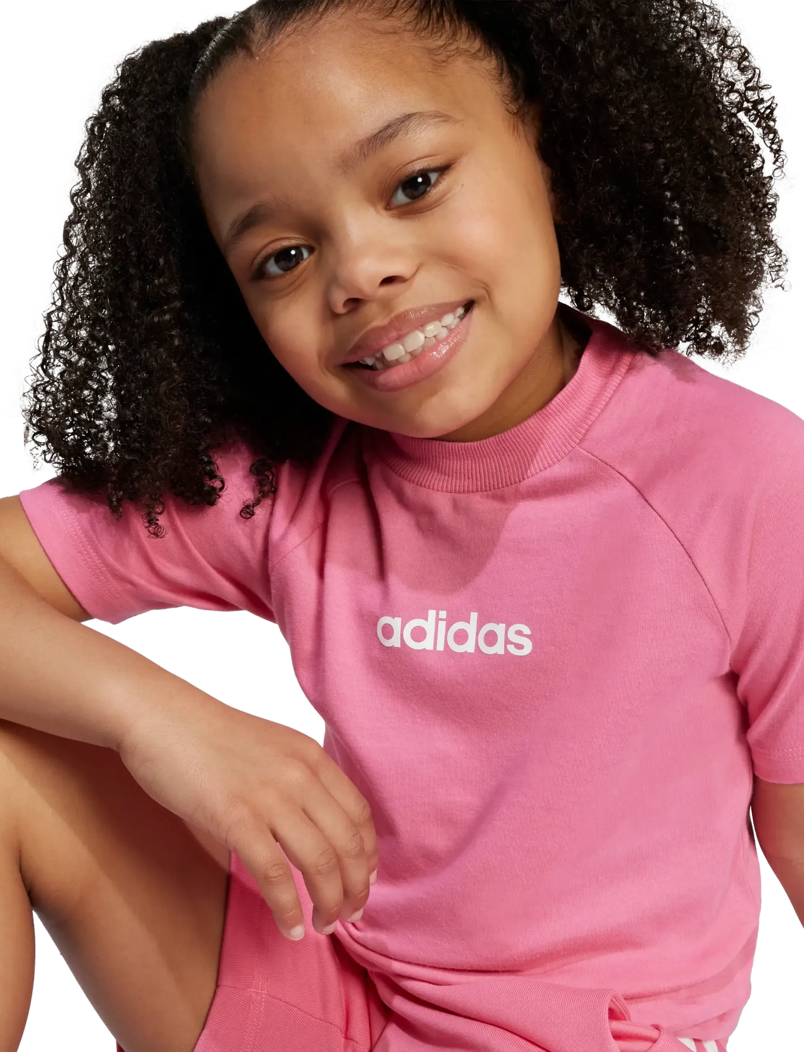adidas Sportswear - LK LIN TEE 160 - lühikeste varrukatega t-särgid - pnkfus/white - 5
