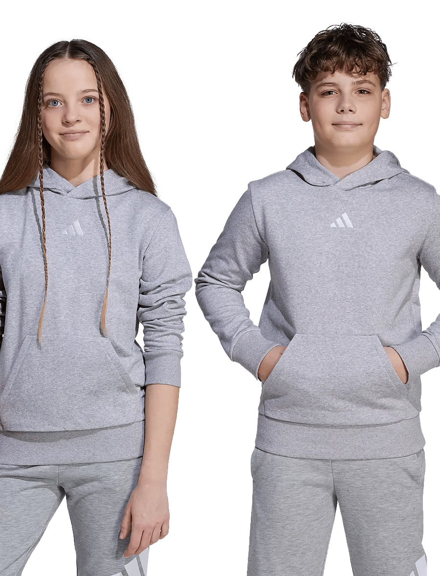 adidas Sportswear - J SL FL HD 225 - huvtröjor - mgreyh/white - 2
