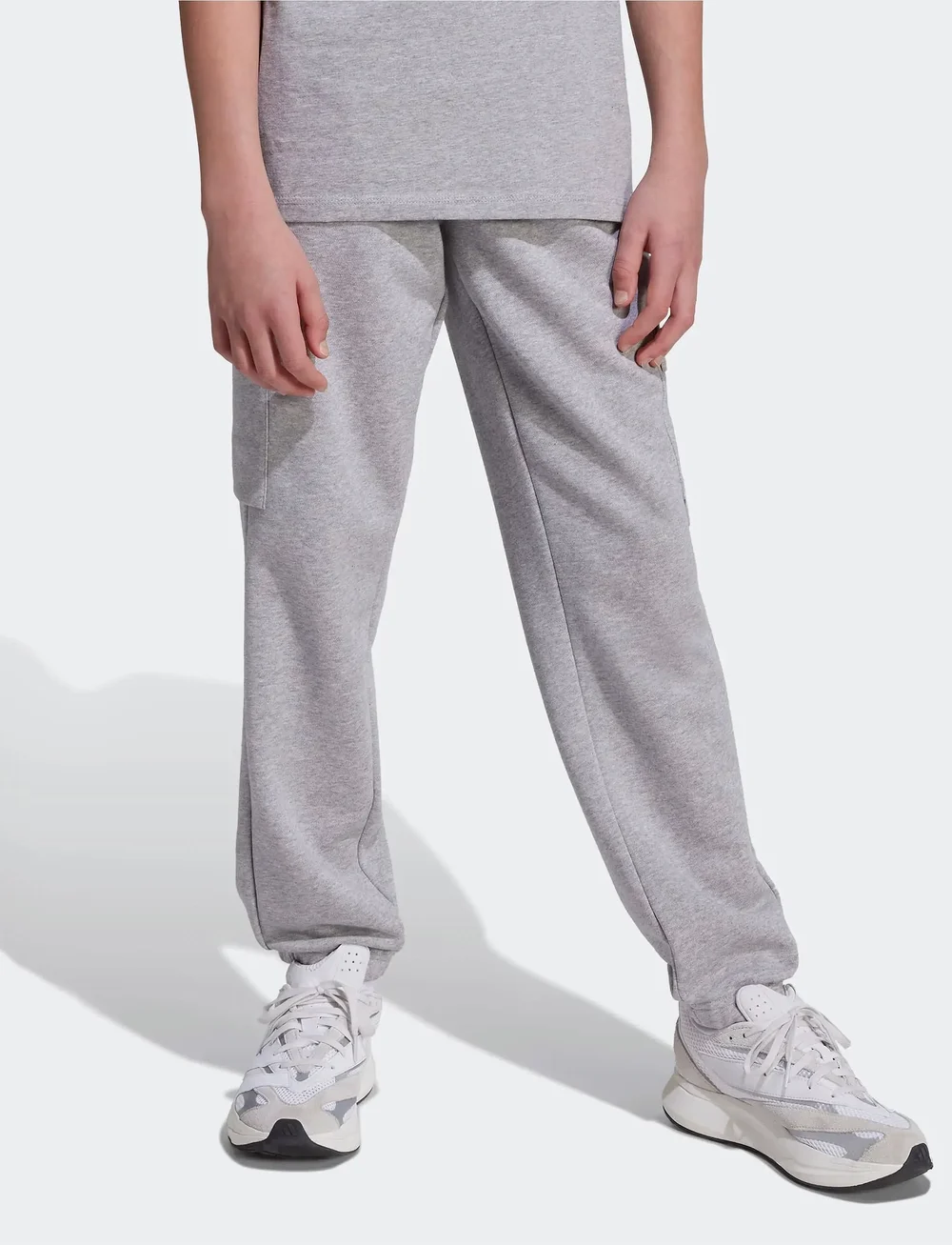 adidas Sportswear - J SL FT C PT - dressipüksid - mgreyh/white - 0