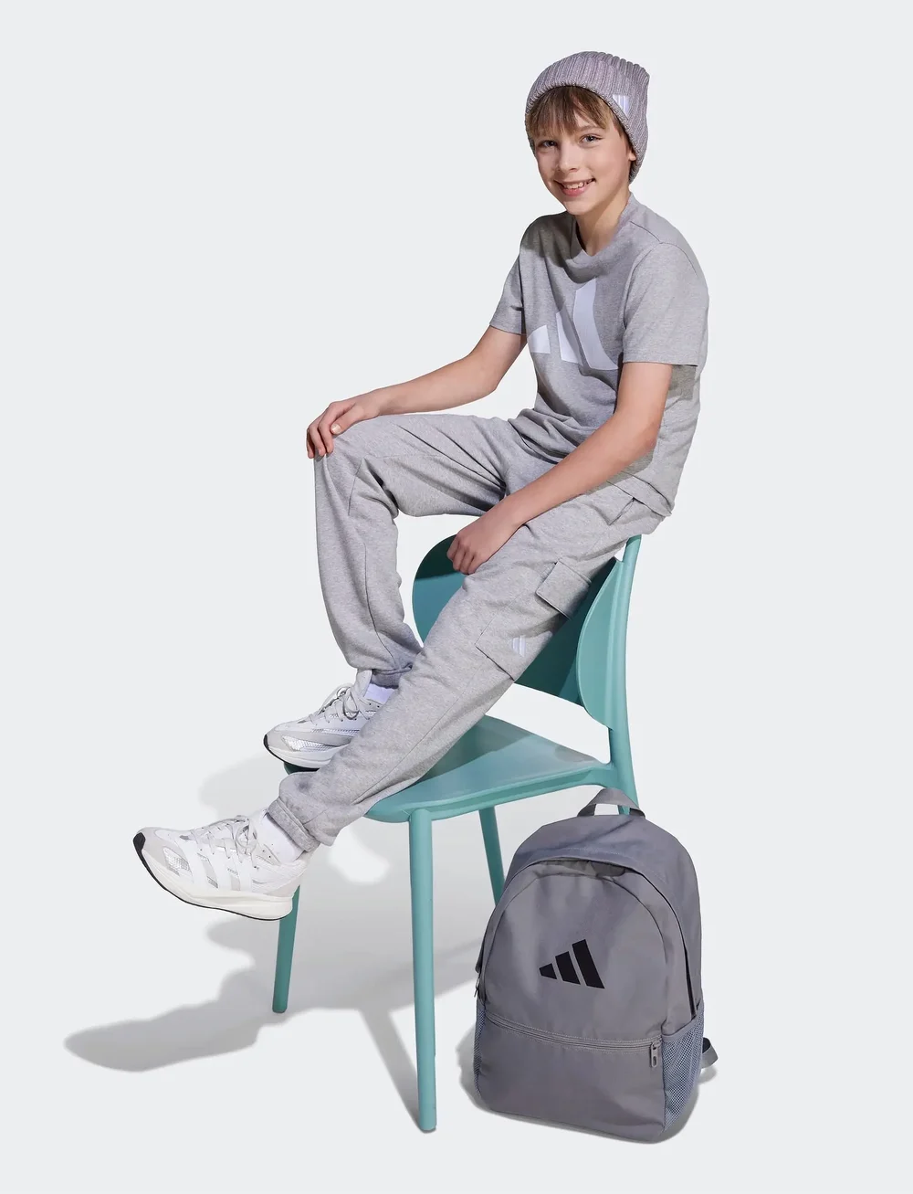 adidas Sportswear - J SL FT C PT - dressipüksid - mgreyh/white - 3