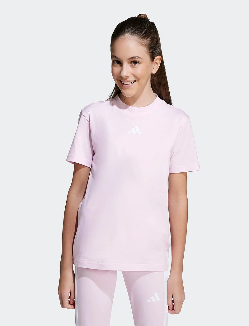 adidas Sportswear - J SL TEE 160 - short-sleeved t-shirts - clpink/white - 0
