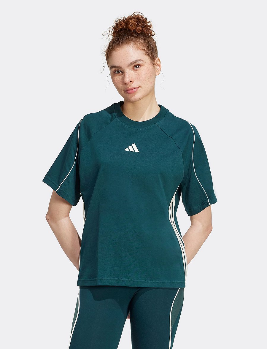 adidas Sportswear - W STADIUM TEE - alussärgid ja t-särgid - aurivy/owhite - 0