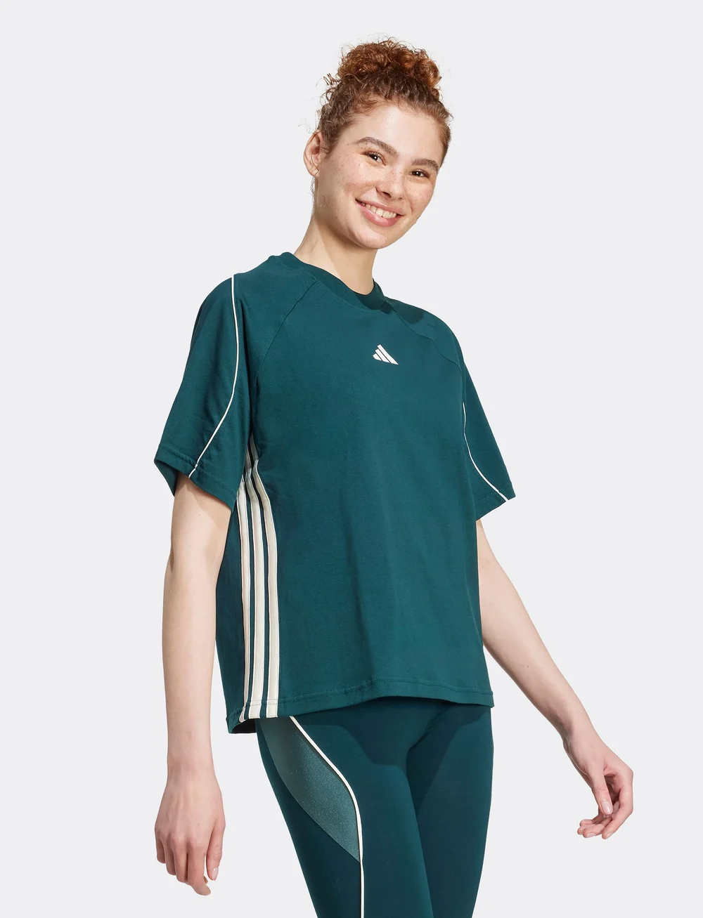 adidas Sportswear - W STADIUM TEE - t-shirts - aurivy/owhite - 3