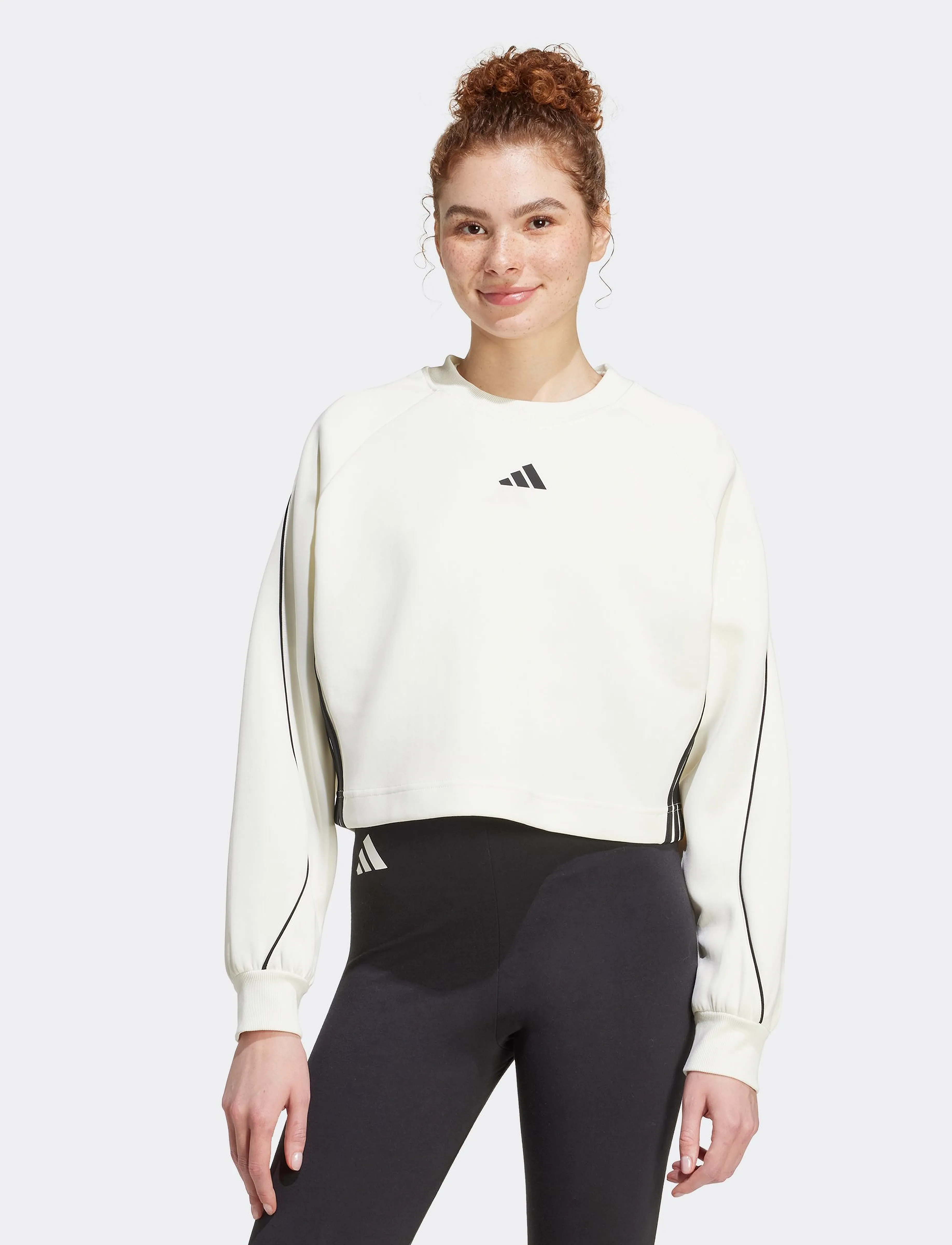 adidas Sportswear - W STADIUM SWT - džemperiai - owhite/black - 5