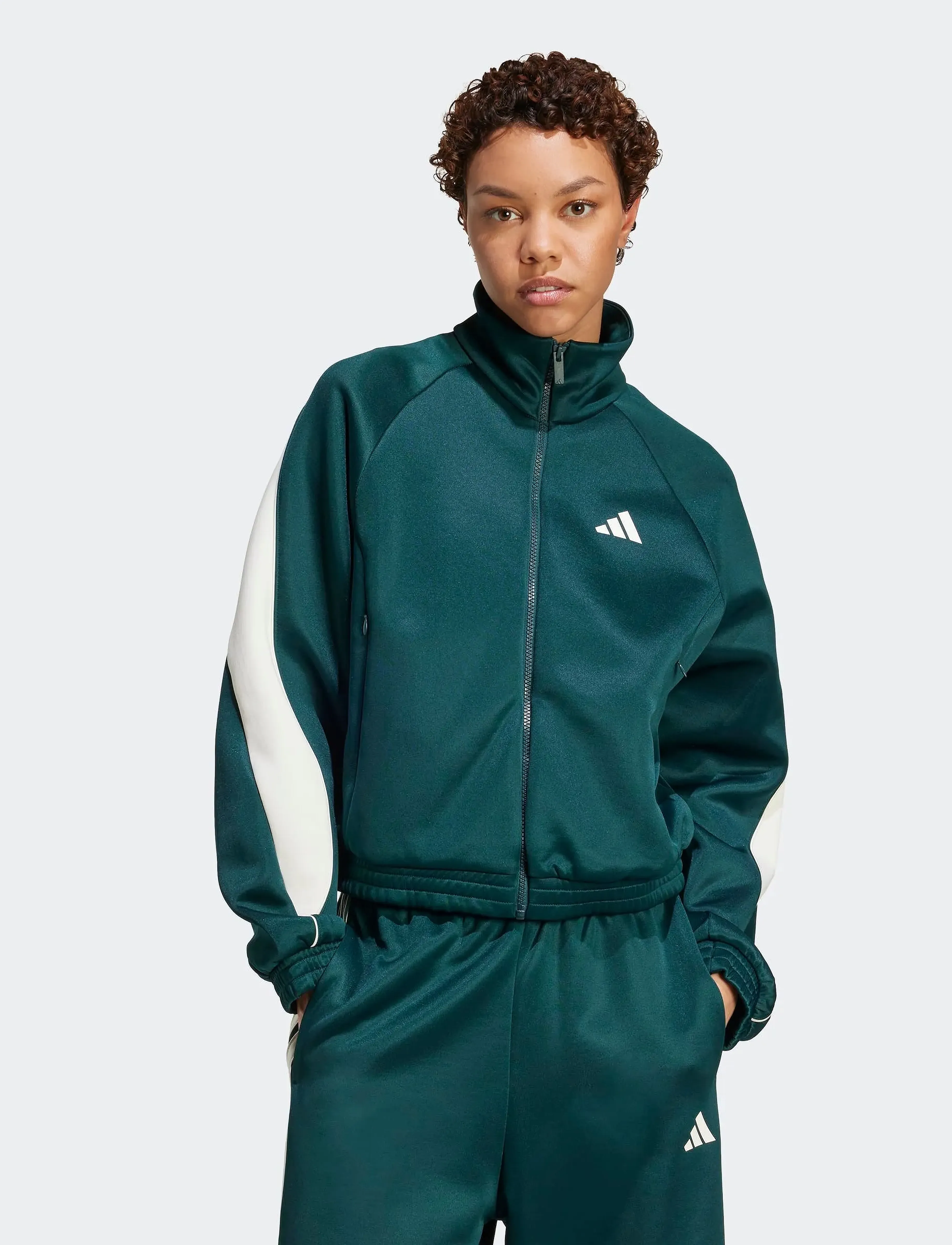 adidas Sportswear W Stadium Tt, Kvinder, Træningsjakke, Grøn, Str: XL
