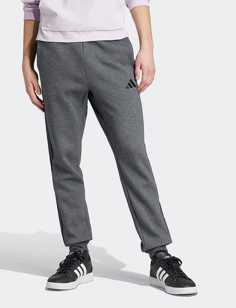 adidas Sportswear - M 3S FL TC PT - träningsbyxor - dgreyh/black - 0