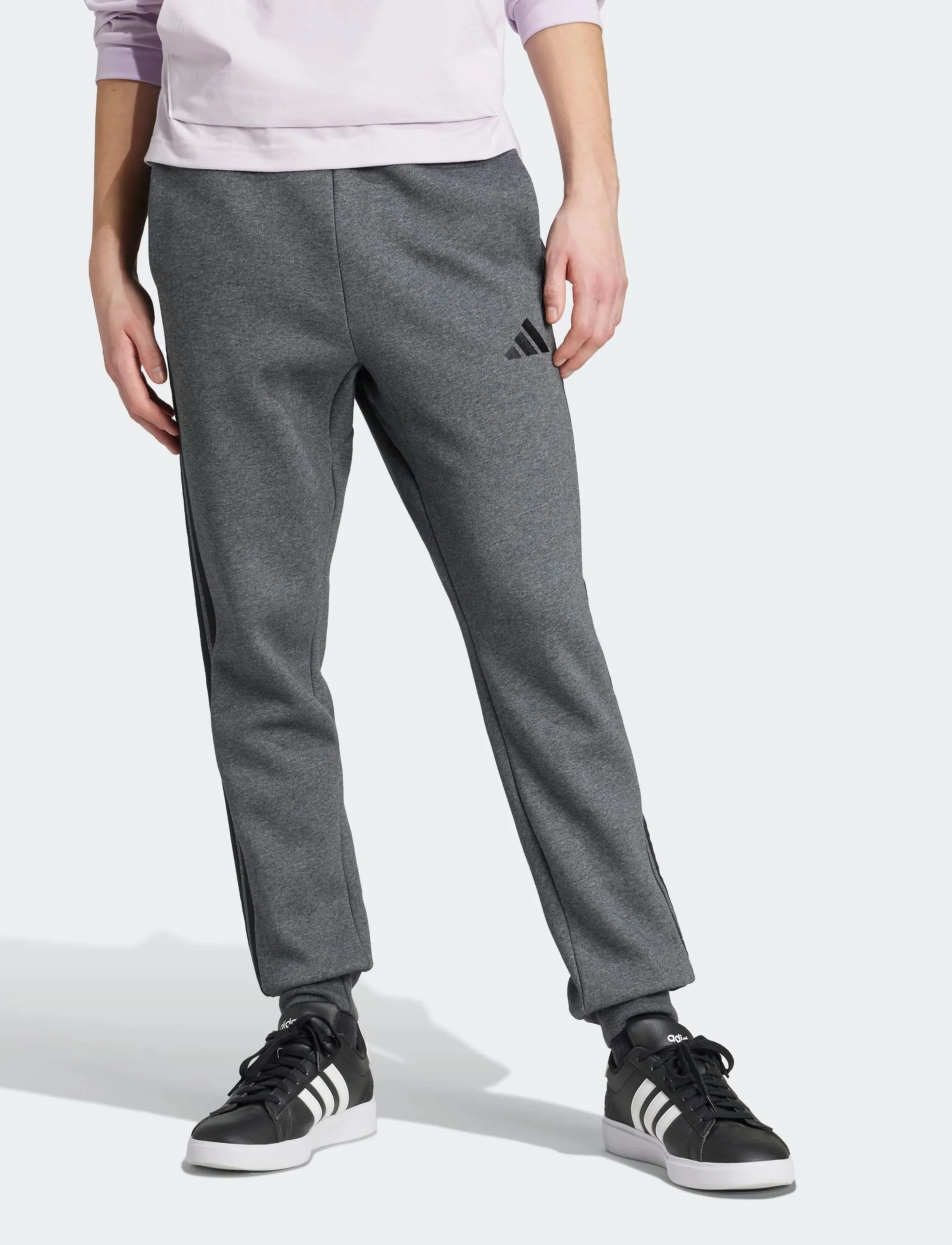 adidas Sportswear M 3S FL TC PT - Hosen - DGREYH/BLACK / grey