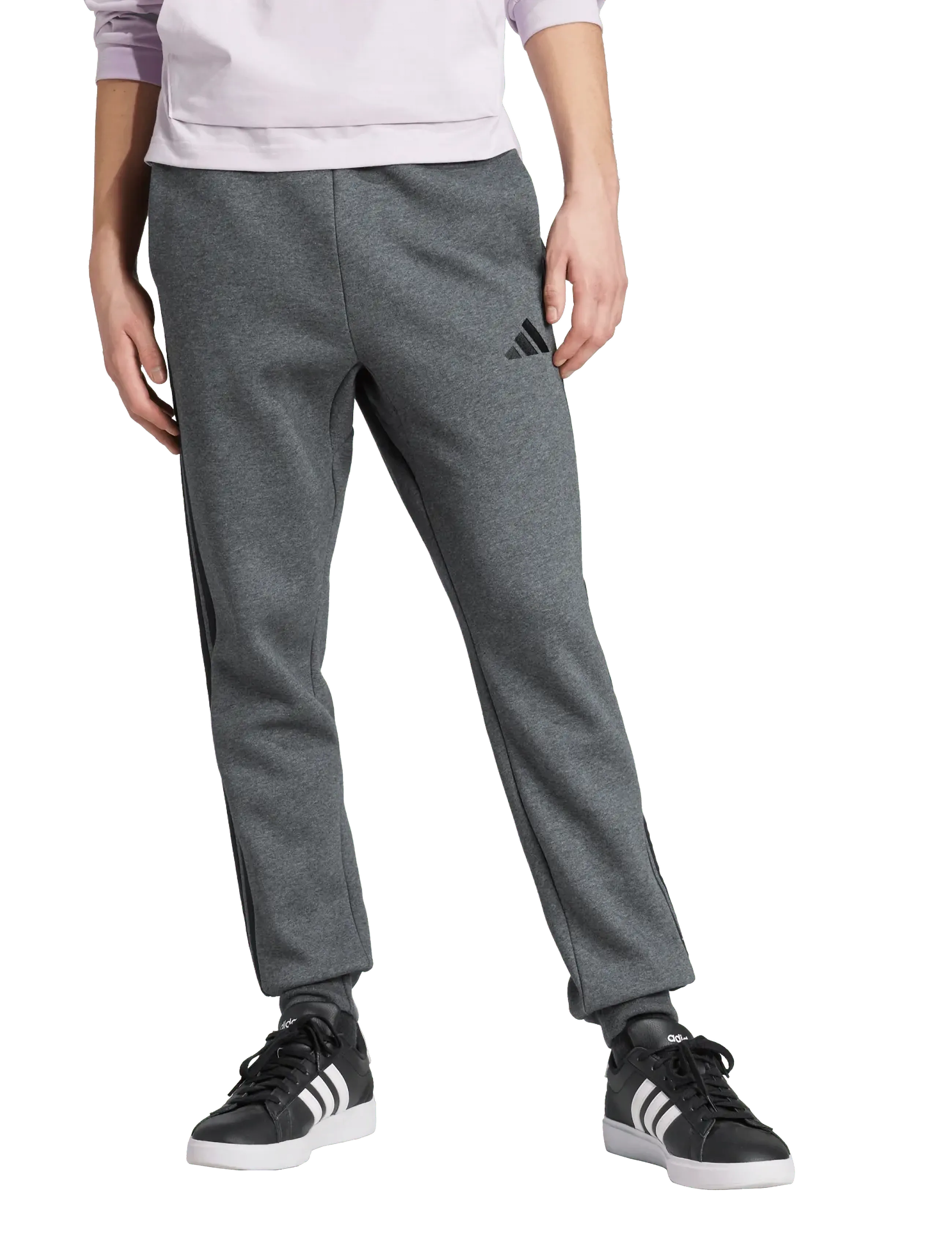 adidas Sportswear - M 3S FL TC PT - training pants - dgreyh/black - 2