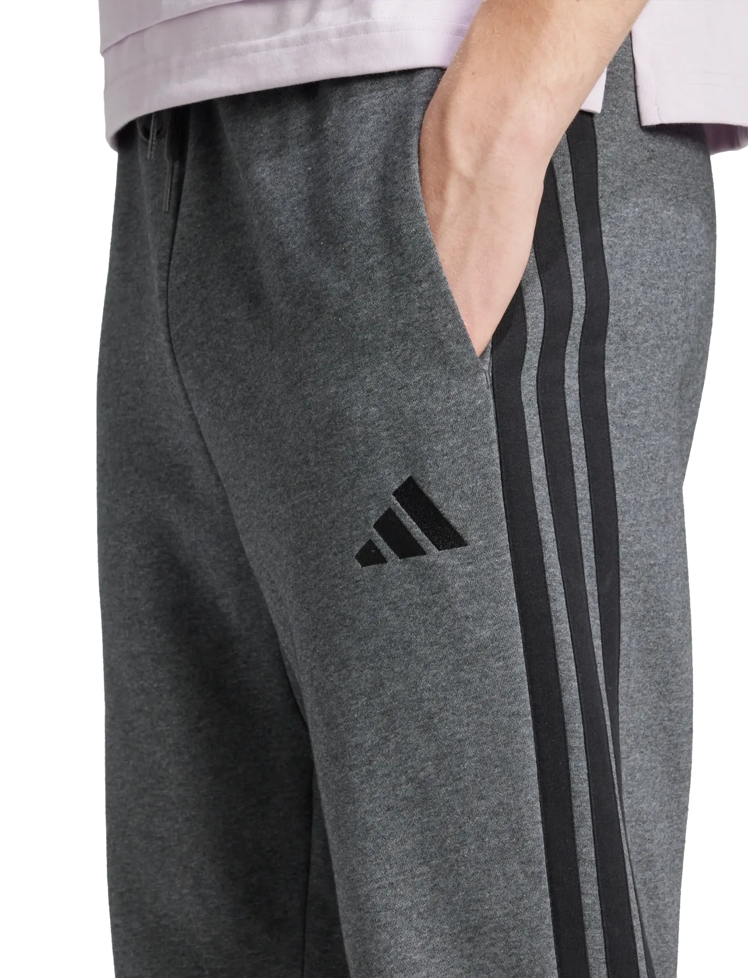 adidas Sportswear - M 3S FL TC PT - training pants - dgreyh/black - 3