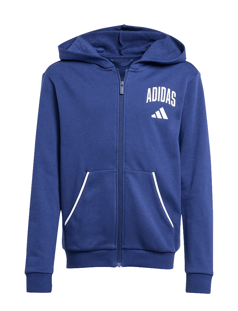 adidas Sportswear - J CLGT FT FZ - huvtröjor - dkblue/white - 1