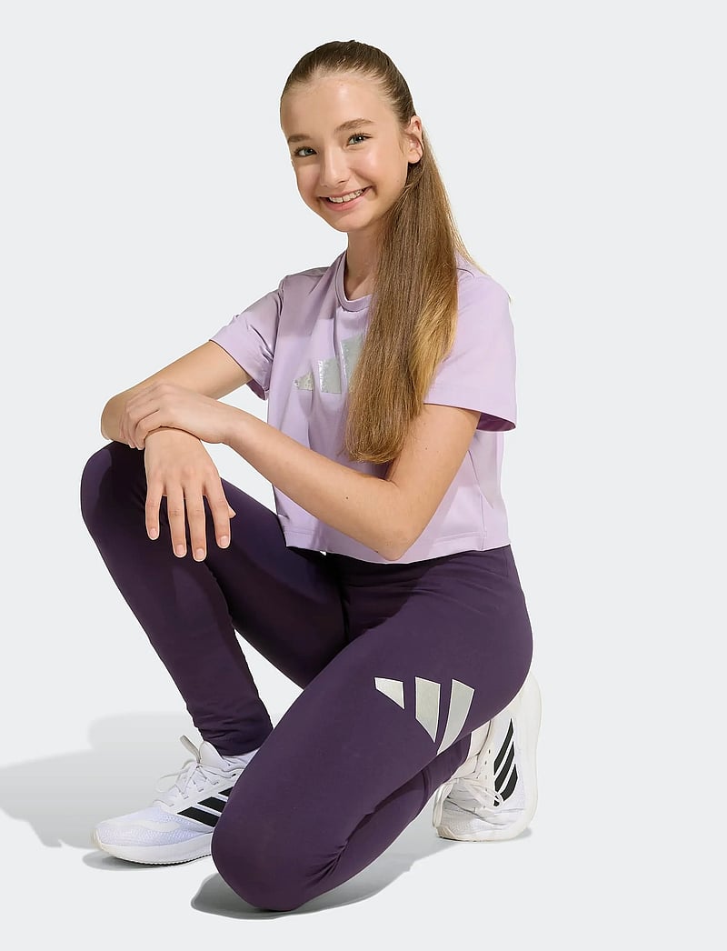 adidas Sportswear - JG GLAM LEG - retuusid - aurplu/silvmt - 2