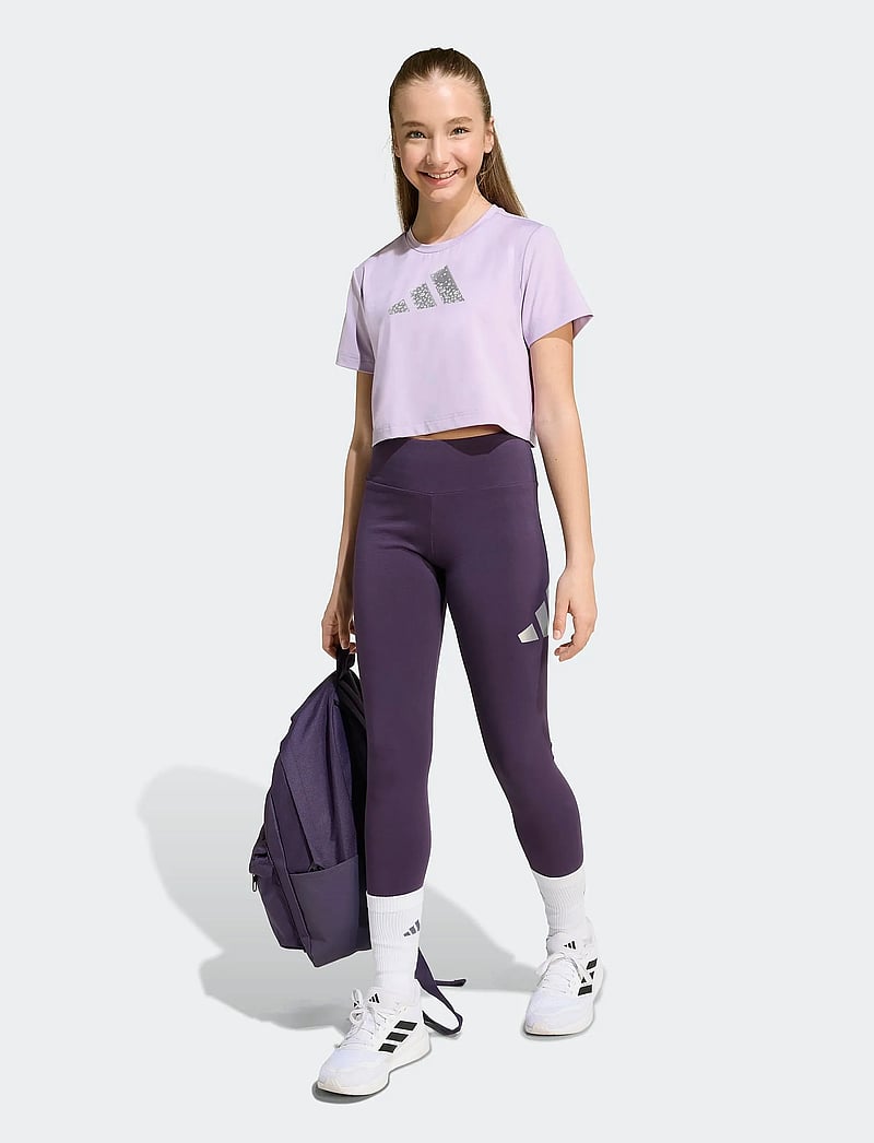 adidas Sportswear - JG GLAM LEG - retuusid - aurplu/silvmt - 3