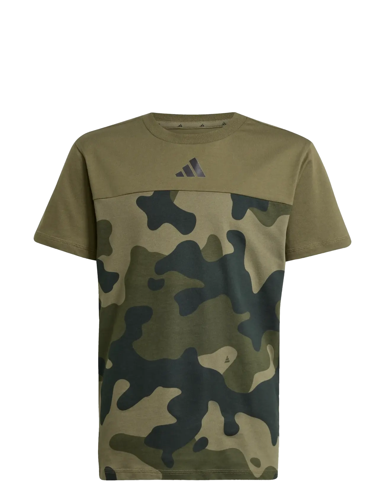 adidas Sportswear J  CAMO T - Overdele - OLISTR/BLACK / khaki/green