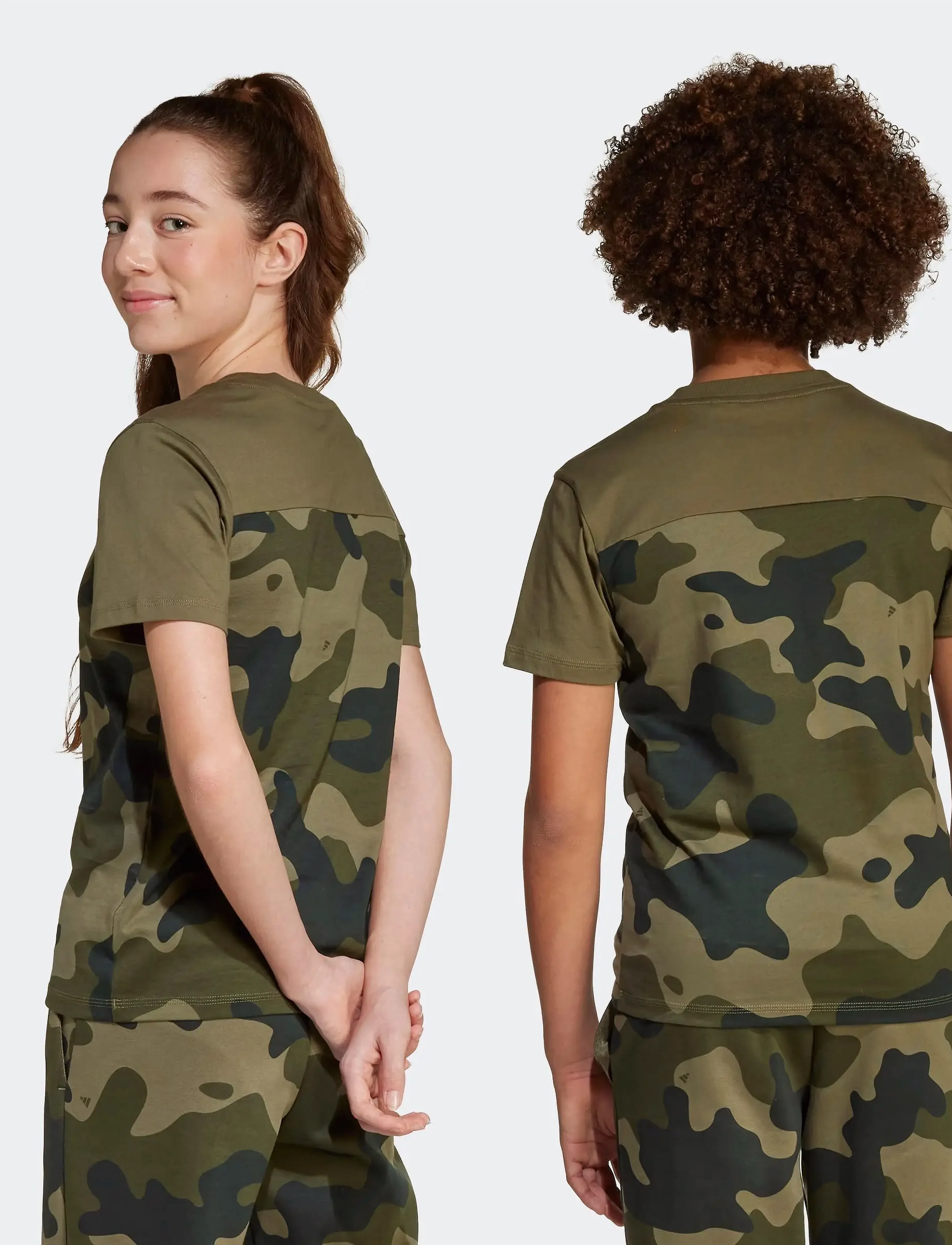 adidas Sportswear - J CAMO T - sportieve tops - olistr/black - 2