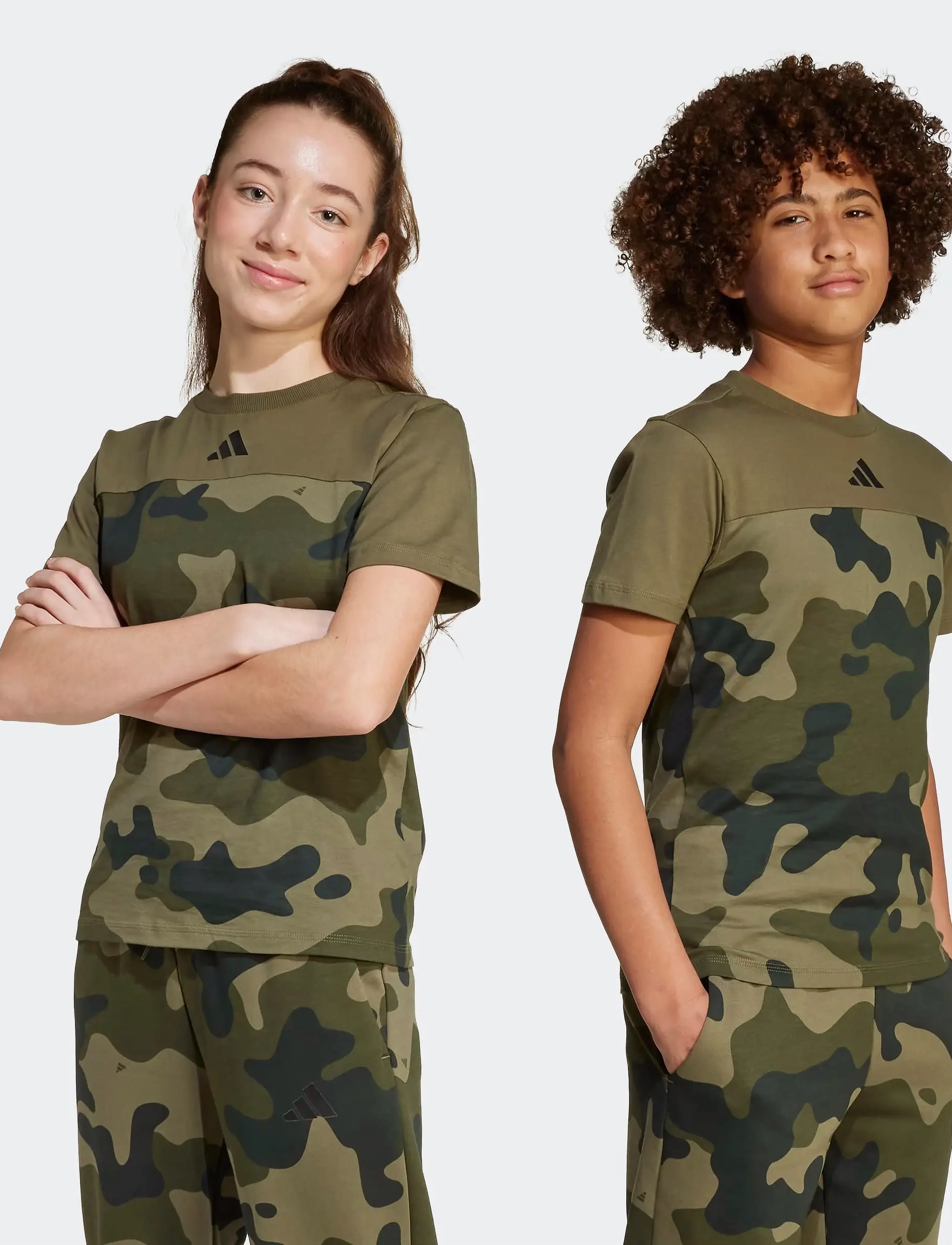 adidas Sportswear - J  CAMO T - sports tops - olistr/black - 5