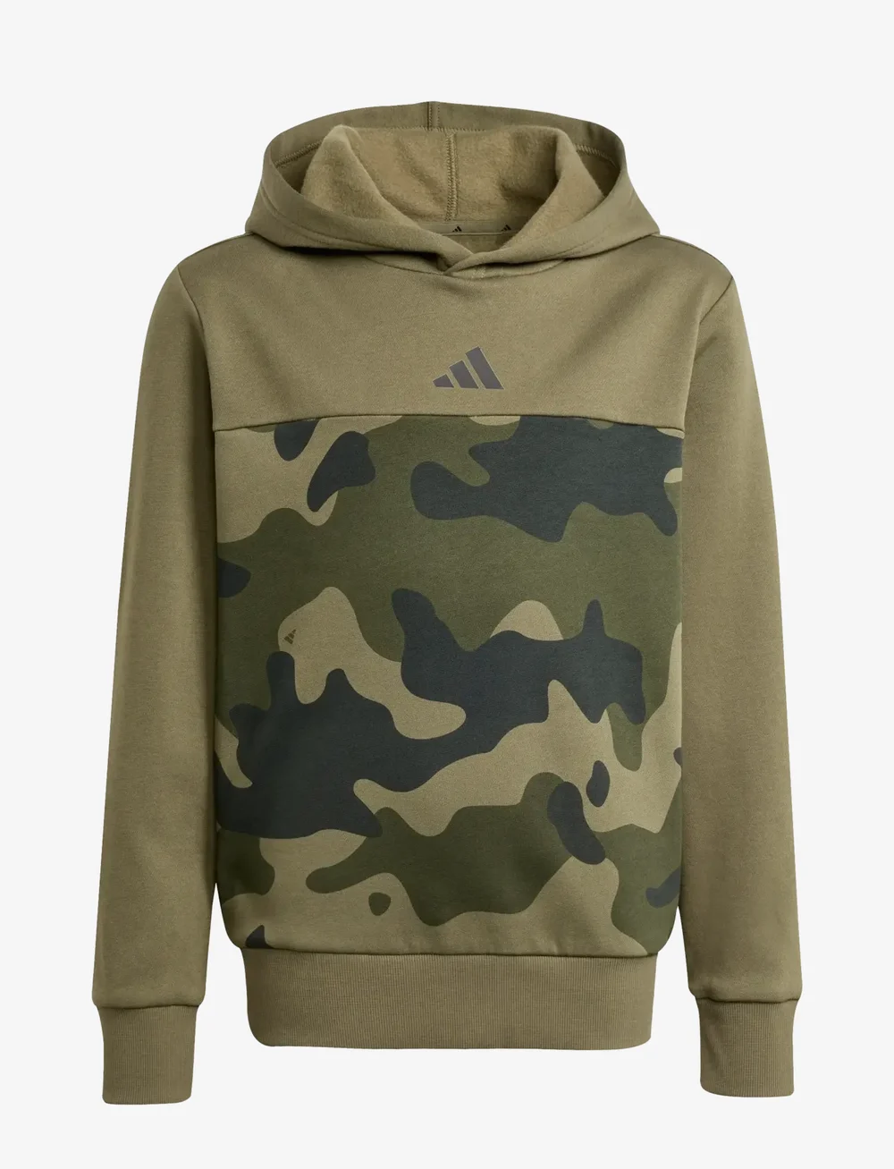 adidas Sportswear - J  CAMO FL HD - huvtröjor - olistr/black - 1