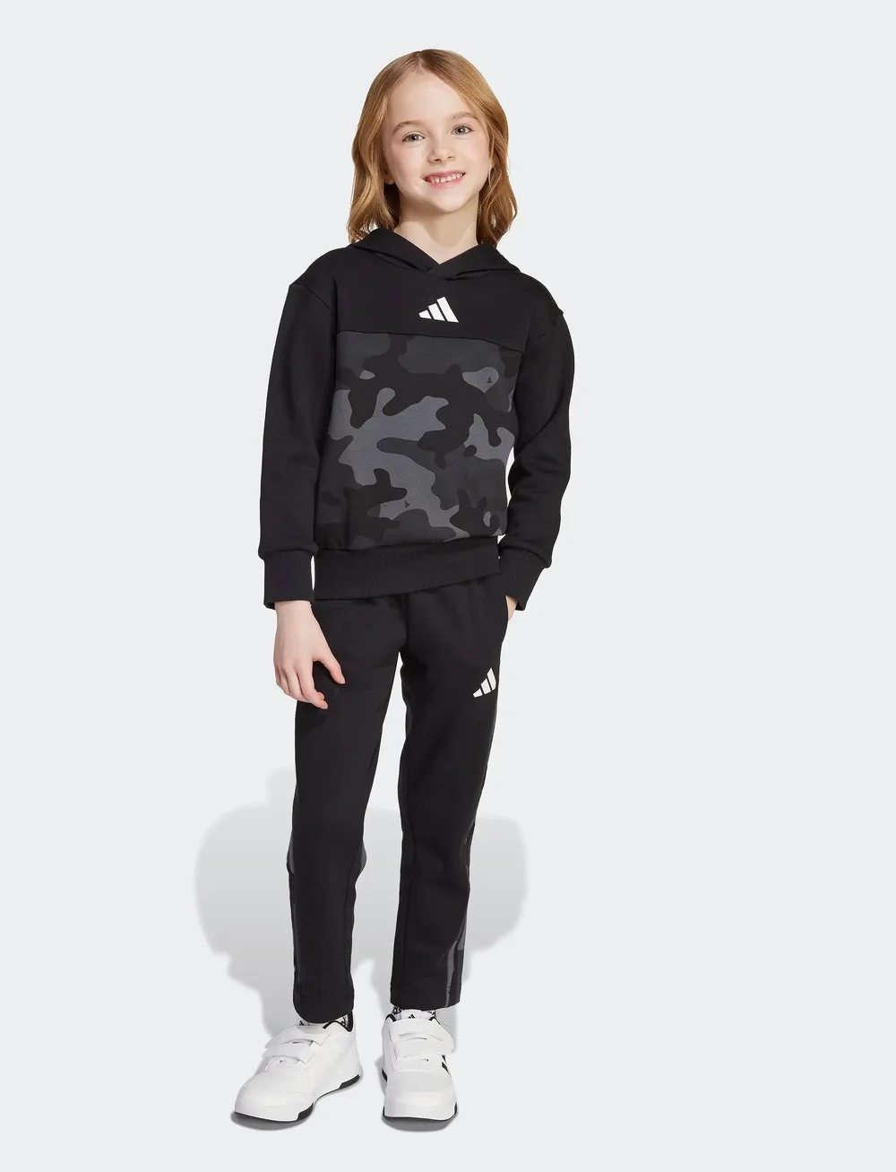 adidas Sportswear - LK CAMO FL SET - trainingsanzug - black/white - 0