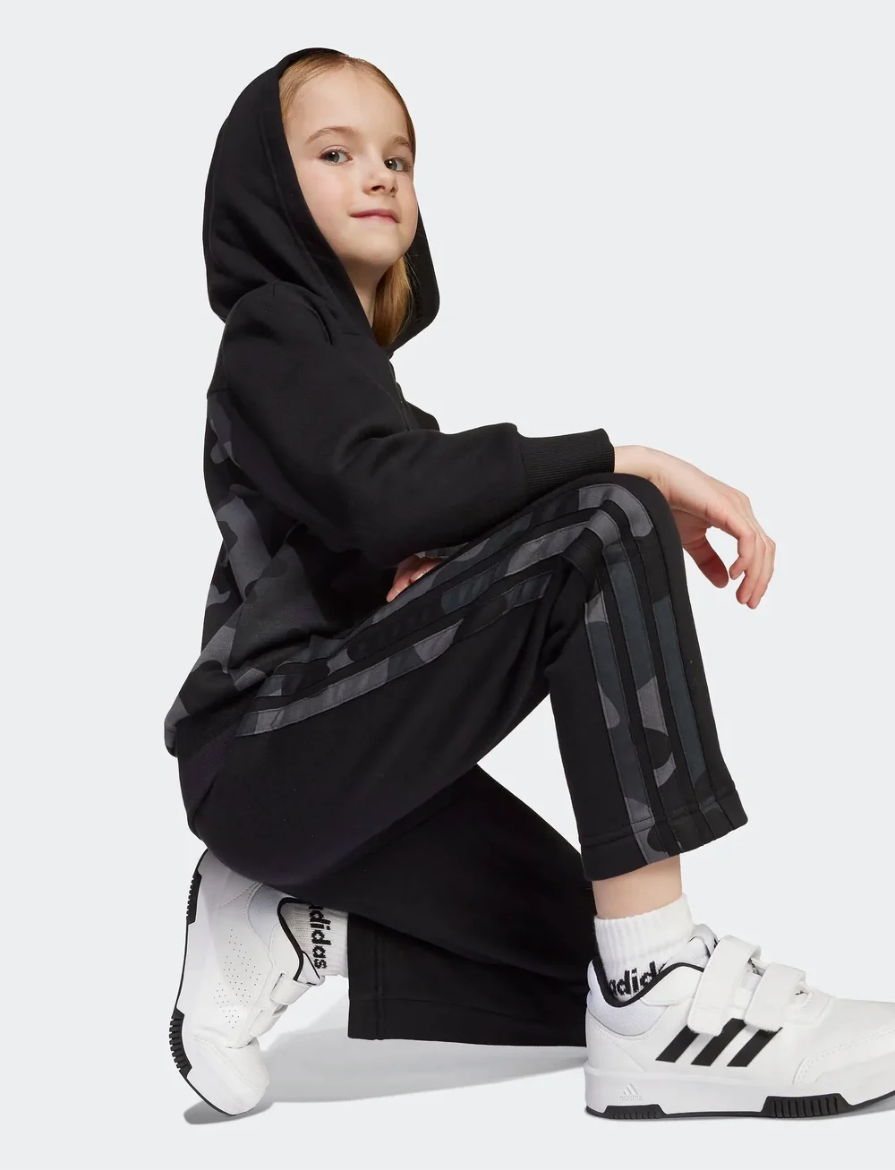 adidas Sportswear - LK CAMO FL SET - trainingsanzug - black/white - 4