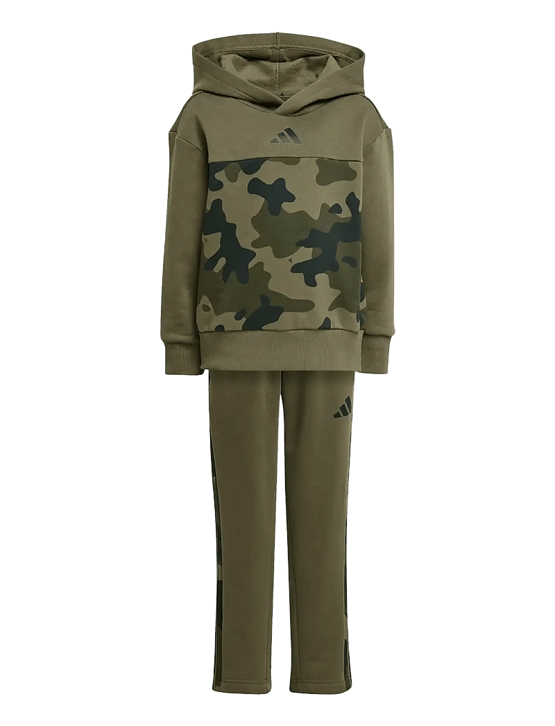 adidas Sportswear - LK CAMO FL SET - džemperi ar kapuci - olistr/white - 1