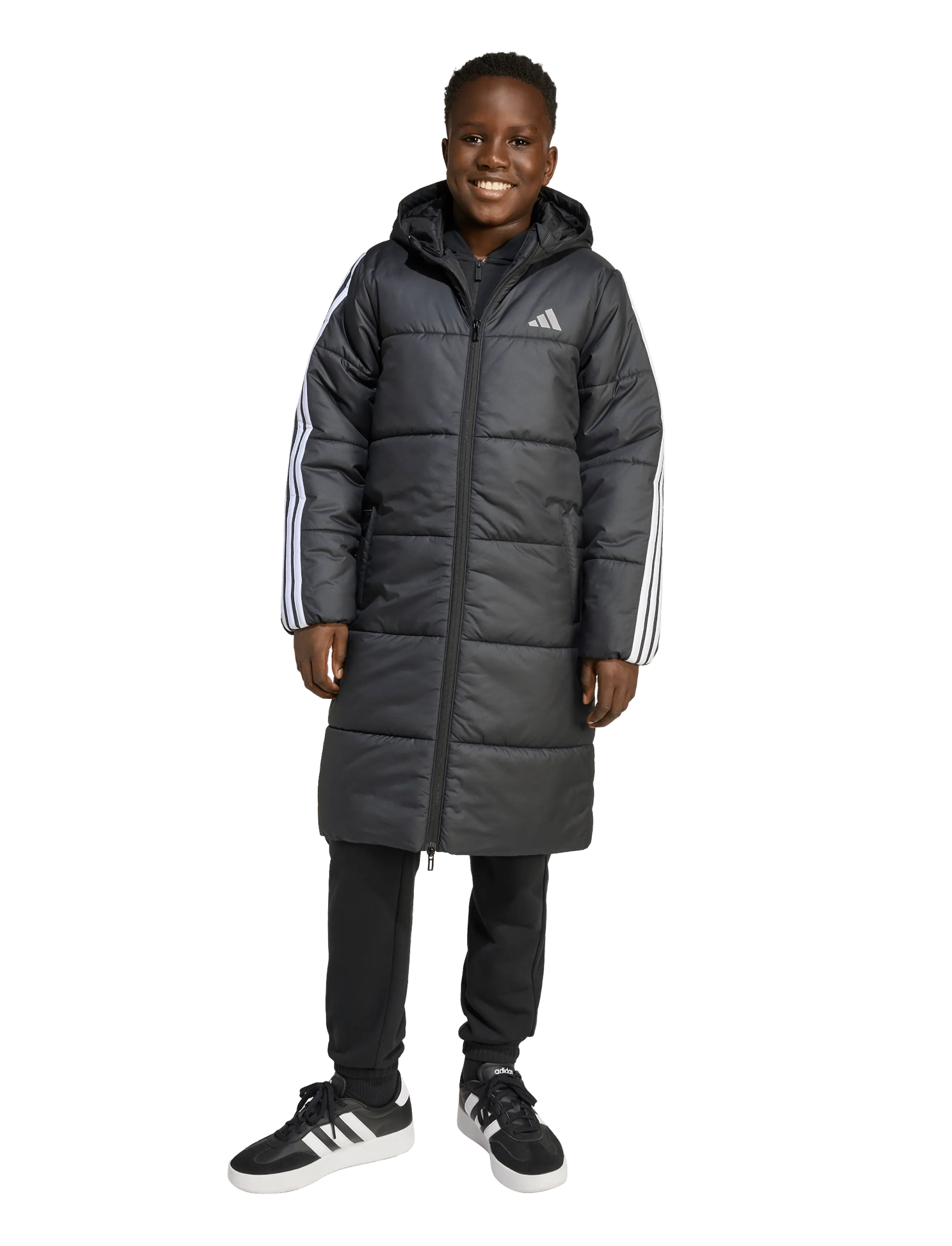 adidas Sportswear - J LONG COAT - Üleriided - black/white - 4