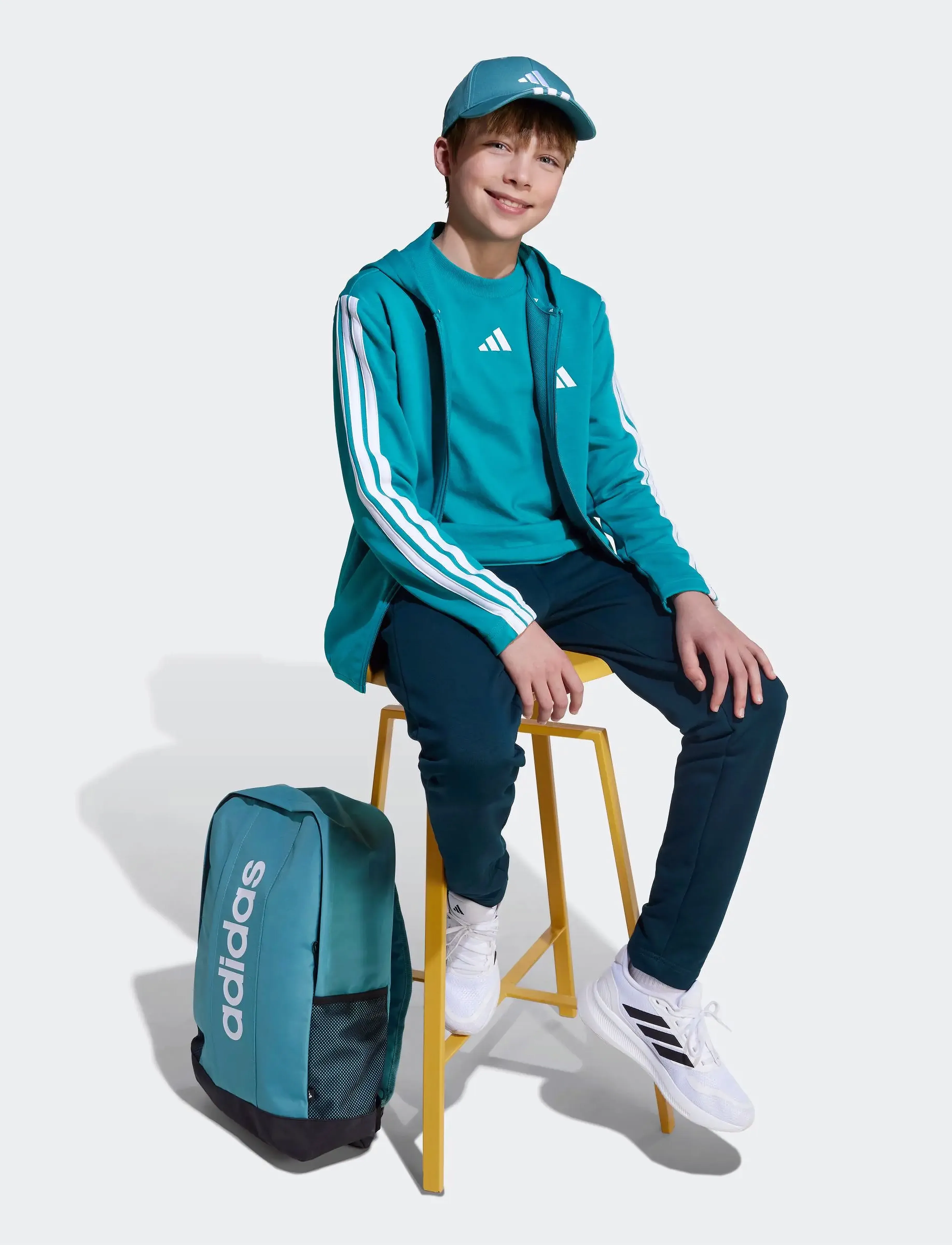 adidas Sportswear J 3S FT TS 220 - Treniņtērpi - PURTEA/WHITE / blue