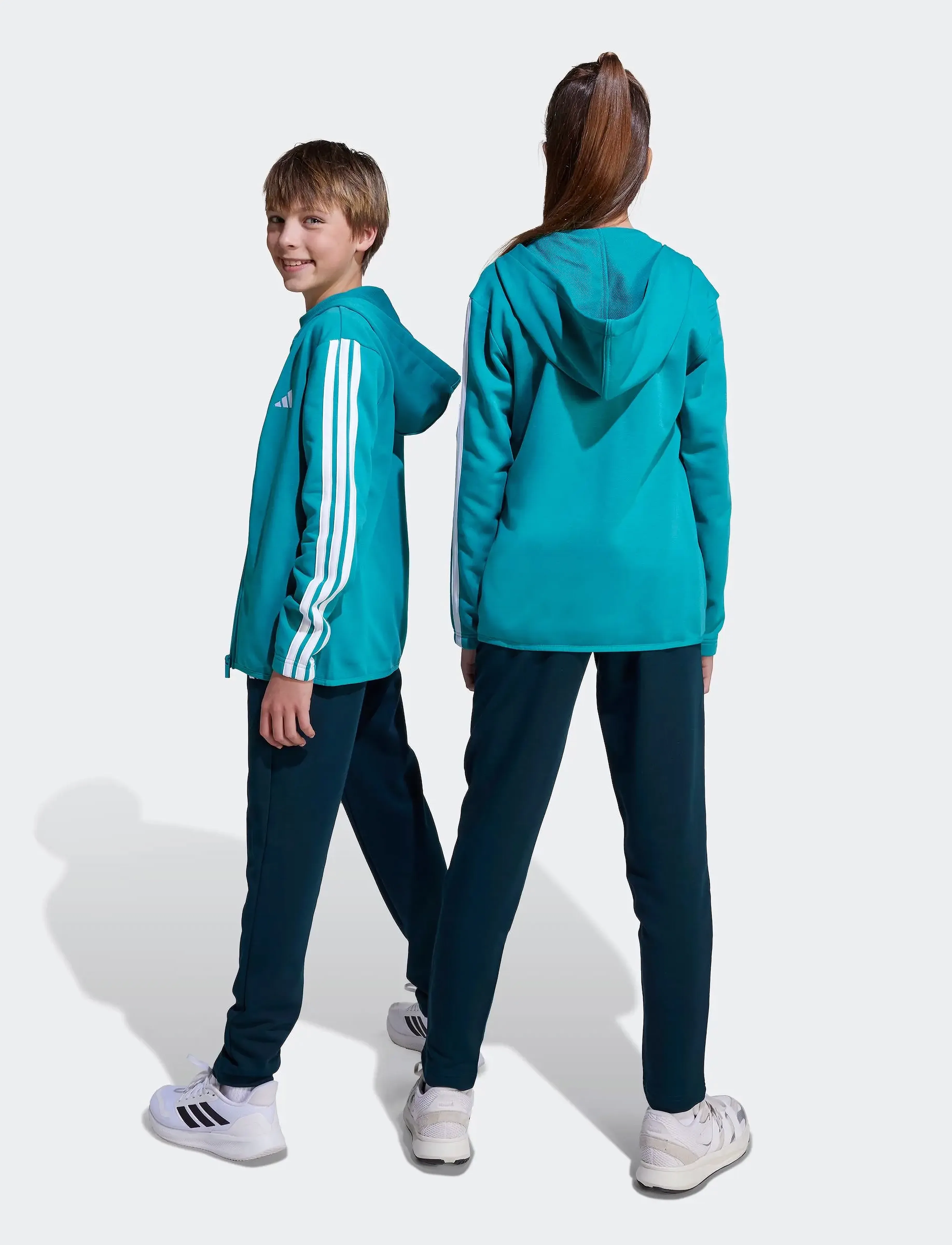 adidas Sportswear - J 3S FT TS 220 - joggingsæt & matchende sæt - purtea/white - 4