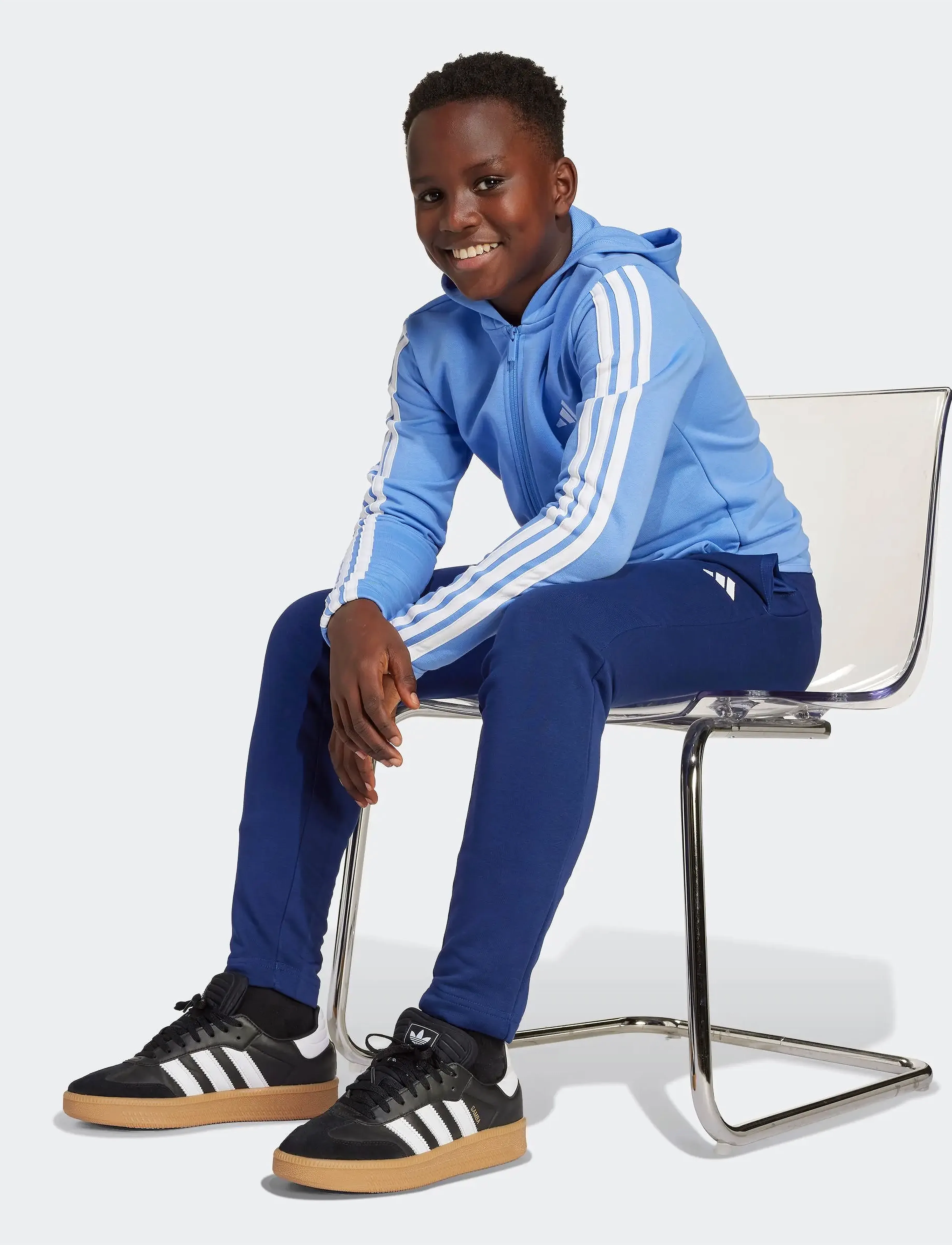 adidas Sportswear J 3S FT TS 220 - Treniņtērpi - BLUFUS/WHITE / blue