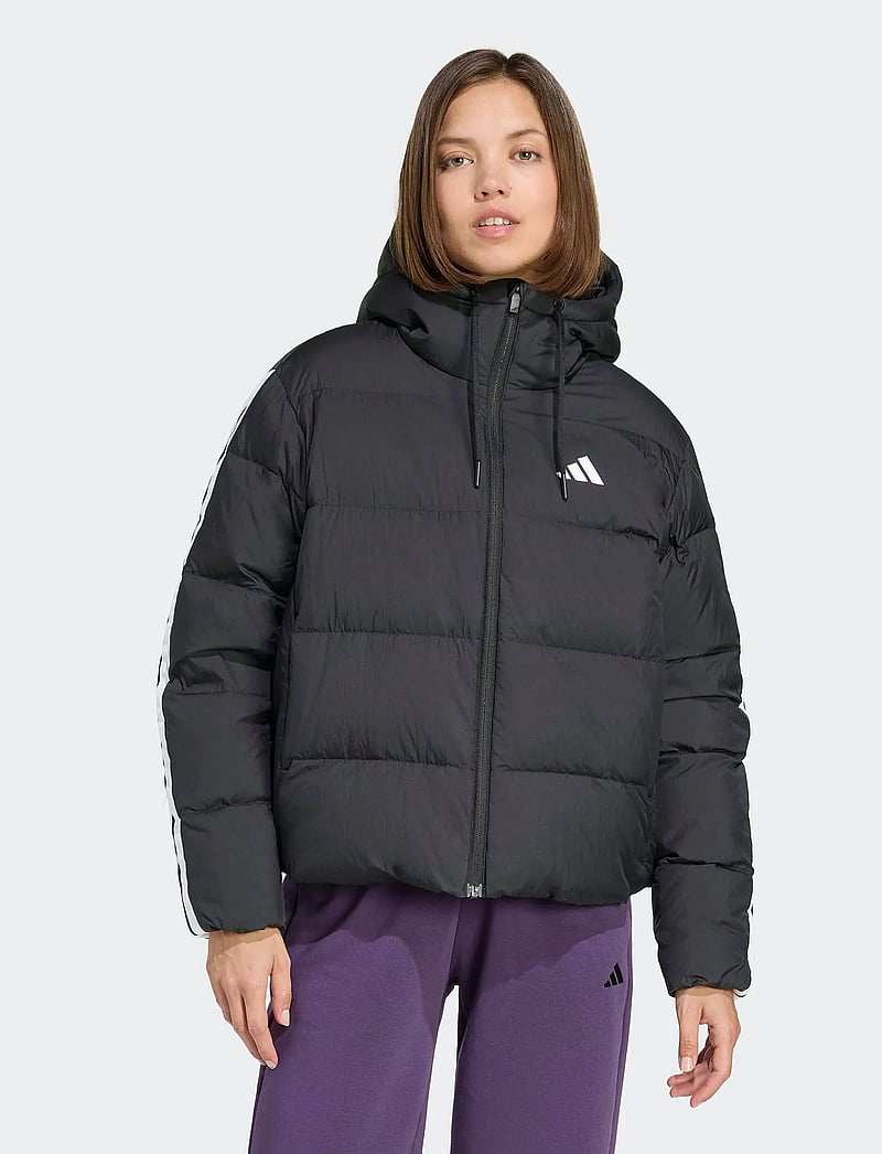 adidas Sportswear - W ESS 3S P D HO - winterjacken - black - 0