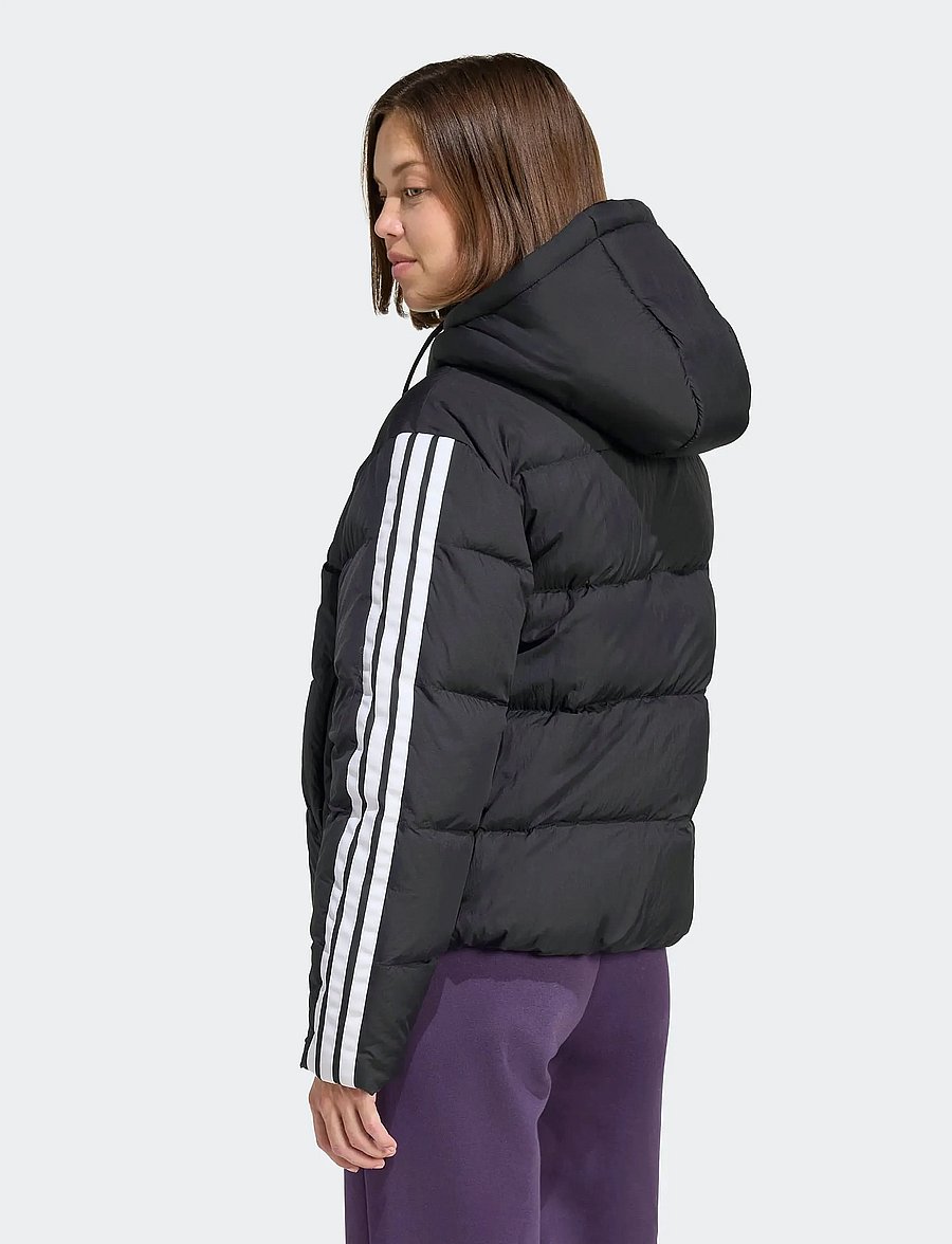 adidas Sportswear - W ESS 3S P D HO - vinterjackor - black - 4