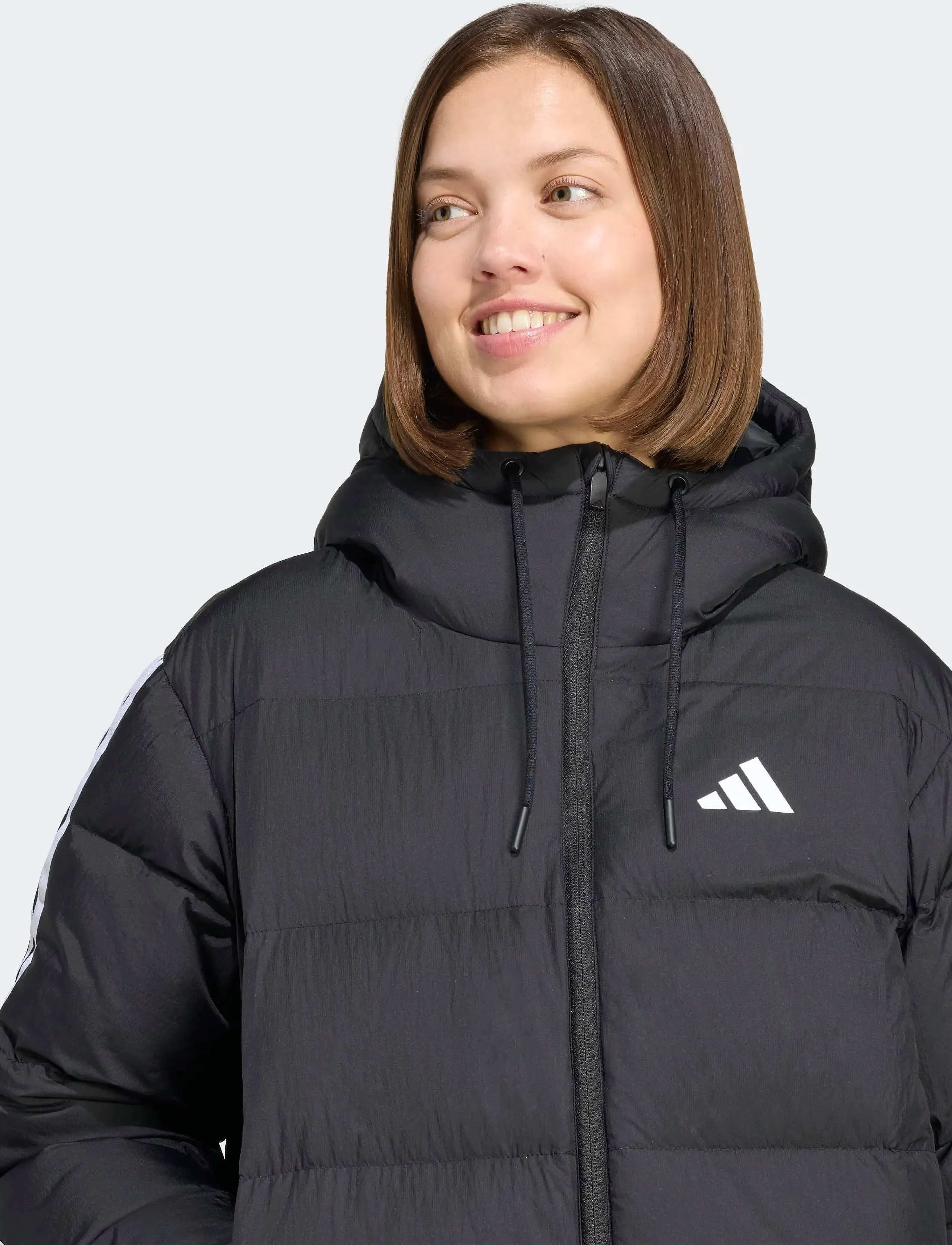 adidas Sportswear - W ESS 3S P D HO - vinterjackor - black - 5