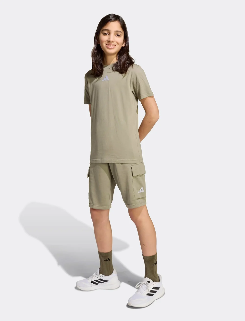 adidas Sportswear - J SL TEE 160 - kortærmede t-shirts - silpeb/white - 2