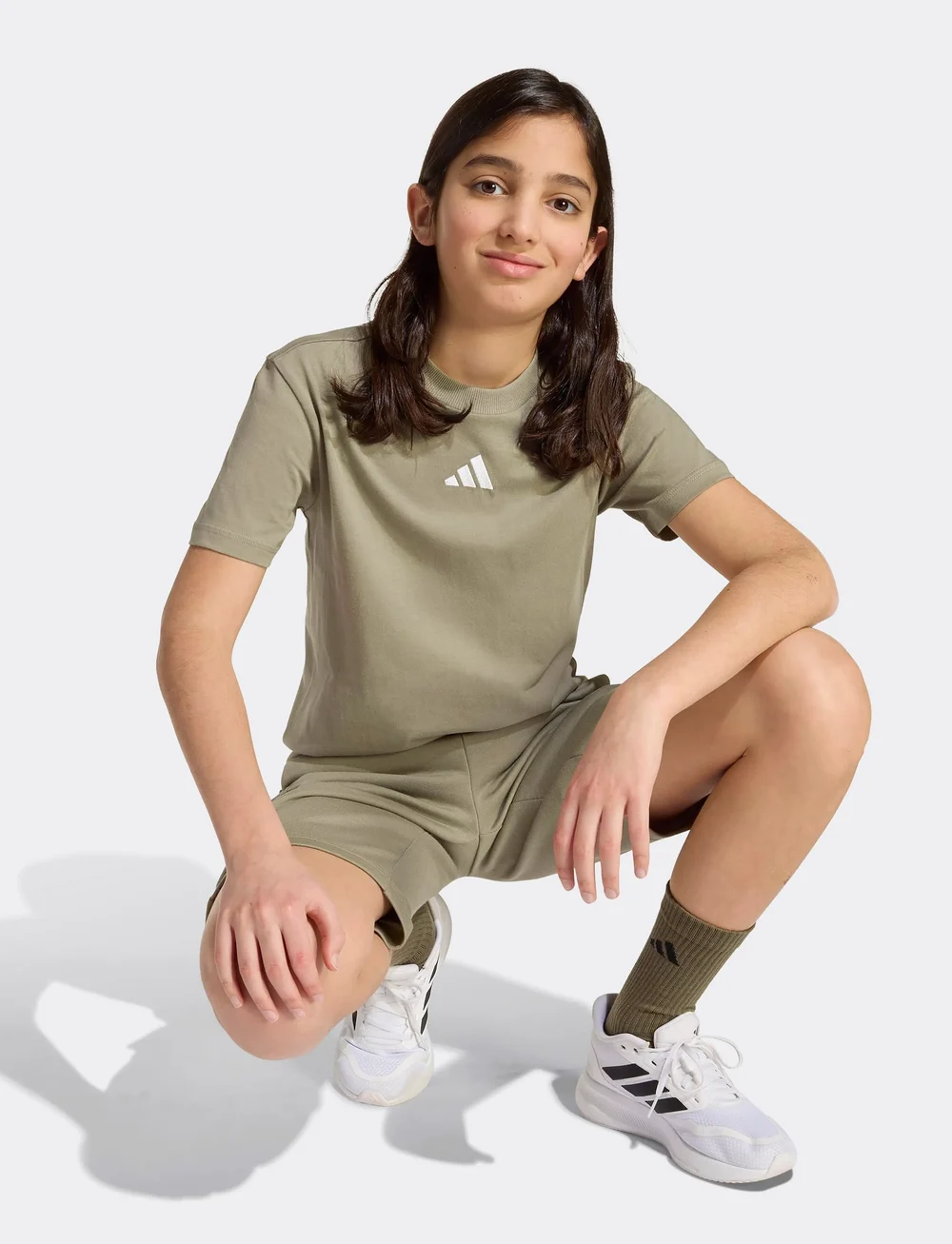 adidas Sportswear - J SL TEE 160 - kortærmede t-shirts - silpeb/white - 4