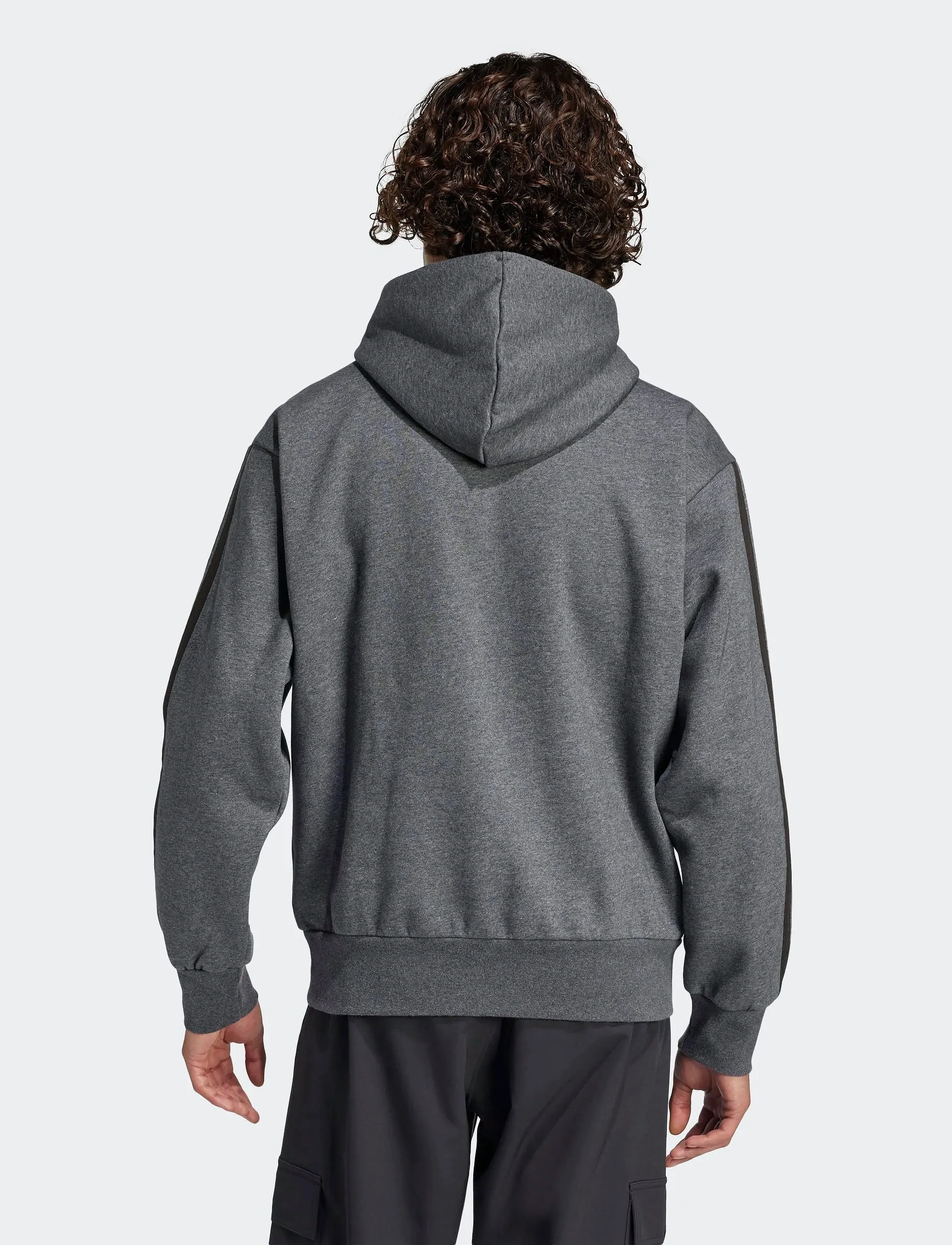 adidas Sportswear - M 3S FL HD - hættetrøjer - dgreyh/black - 2