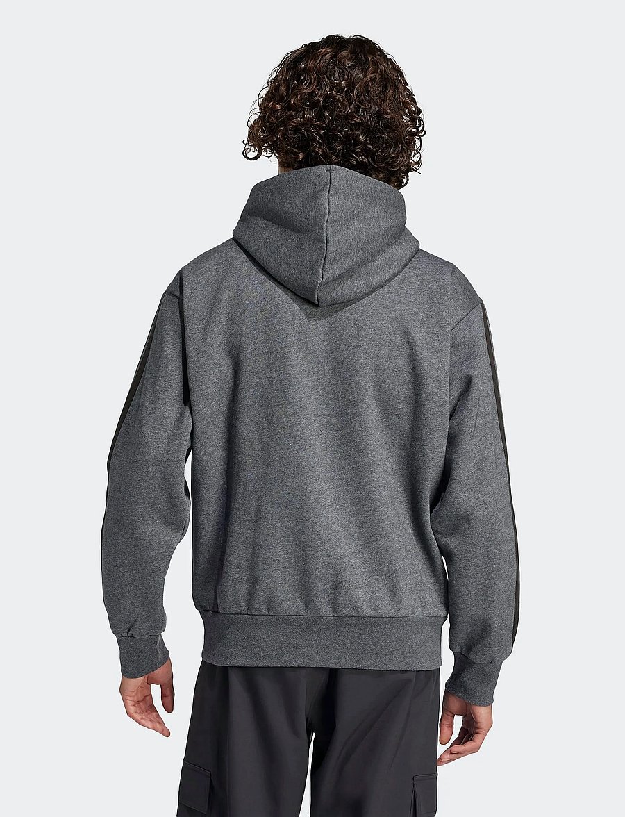 adidas Sportswear - M 3S FL HD - hættetrøjer - dgreyh/black - 2