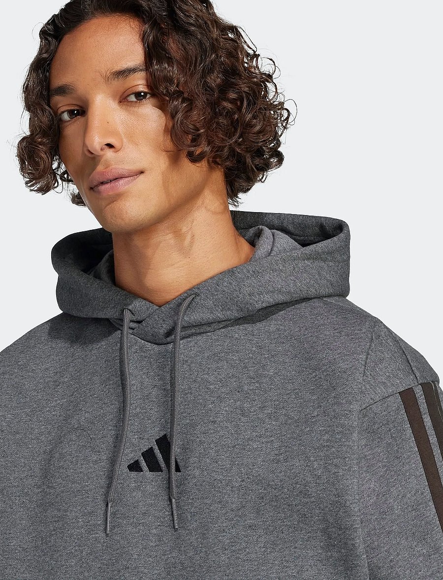 adidas Sportswear - M 3S FL HD - hættetrøjer - dgreyh/black - 3