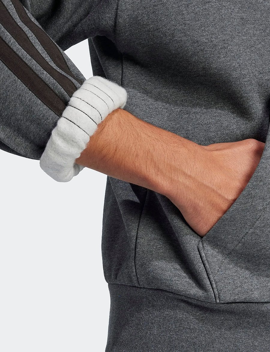 adidas Sportswear - M 3S FL HD - hættetrøjer - dgreyh/black - 5