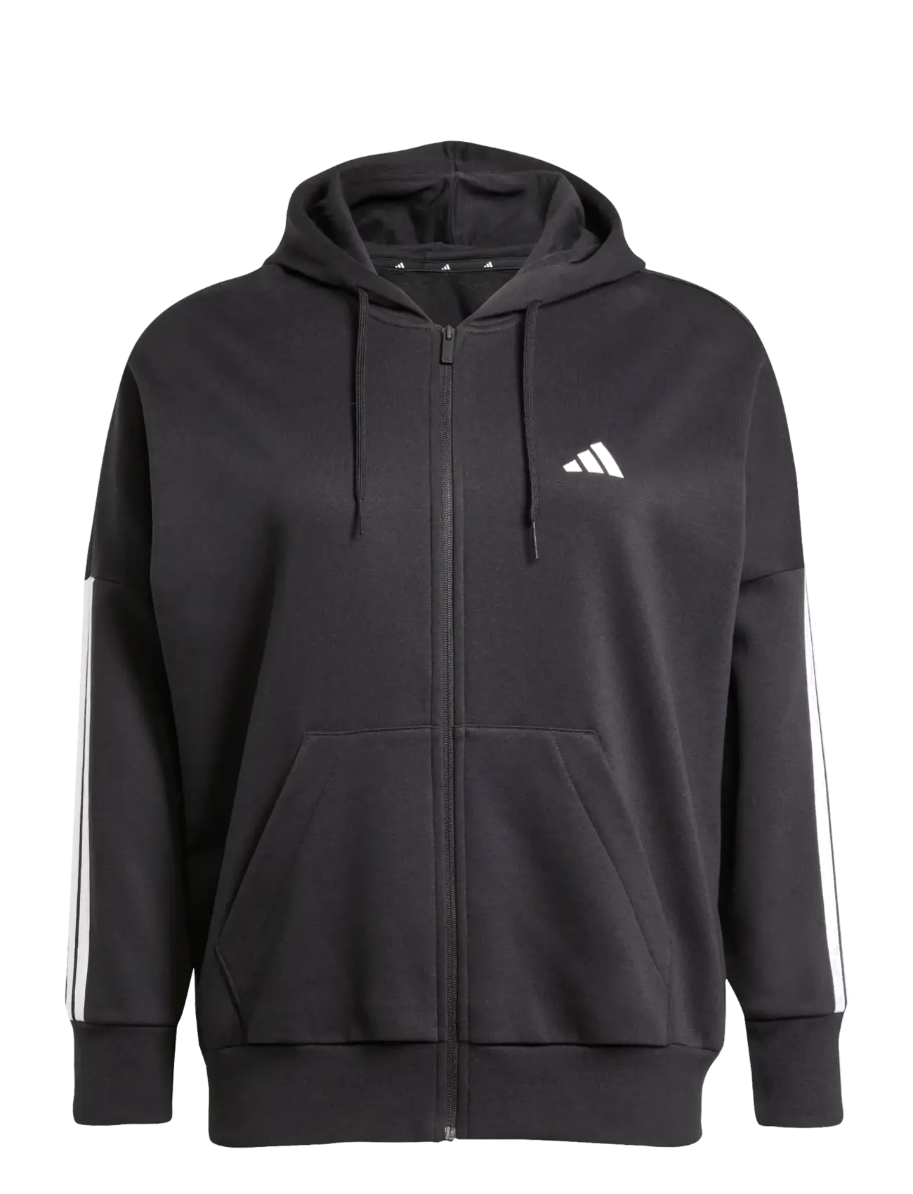 adidas Sportswear W 3S FL FZ INC - adidas Sportswear - BLACK/WHITE / black