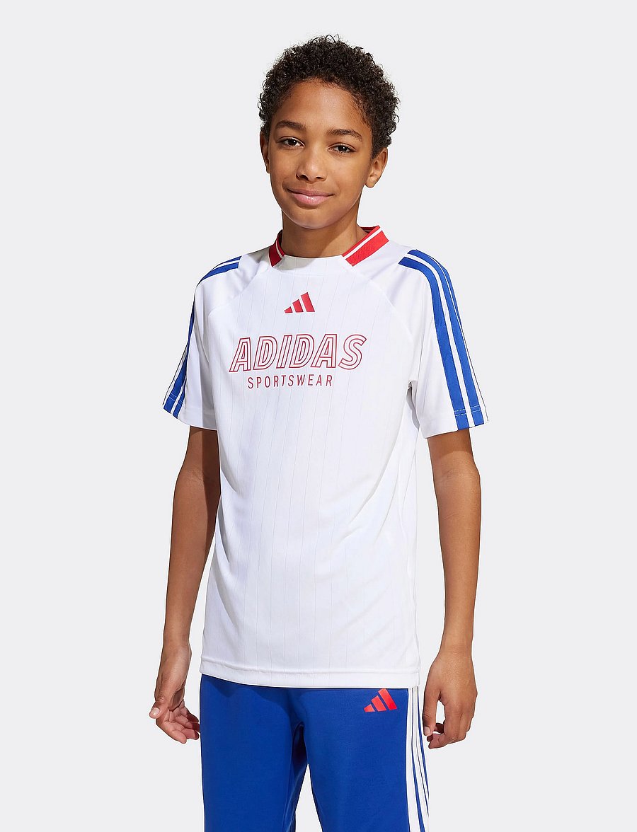 adidas Sportswear - J HOT TEE - sportstoppe - white/selubl/purrub - 0