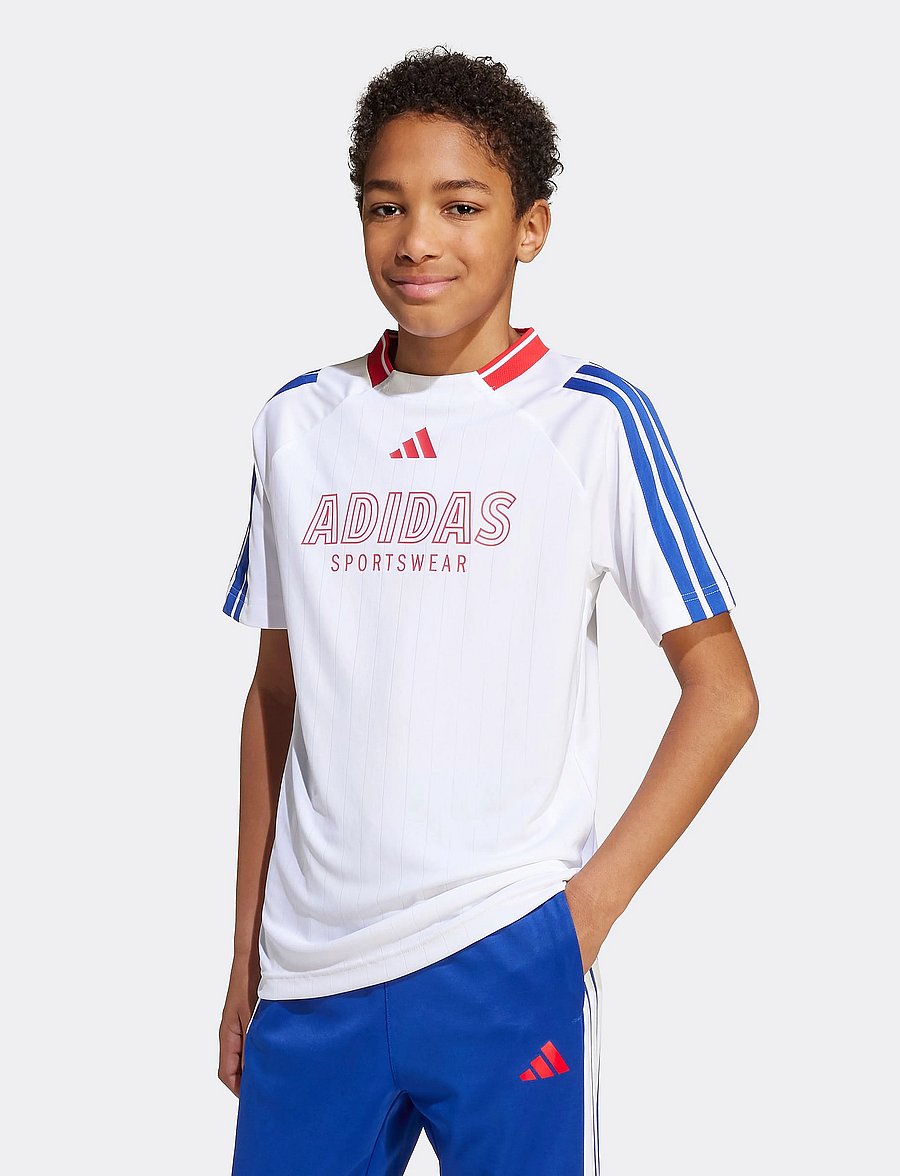 adidas Sportswear - J HOT TEE - sportstoppe - white/selubl/purrub - 2