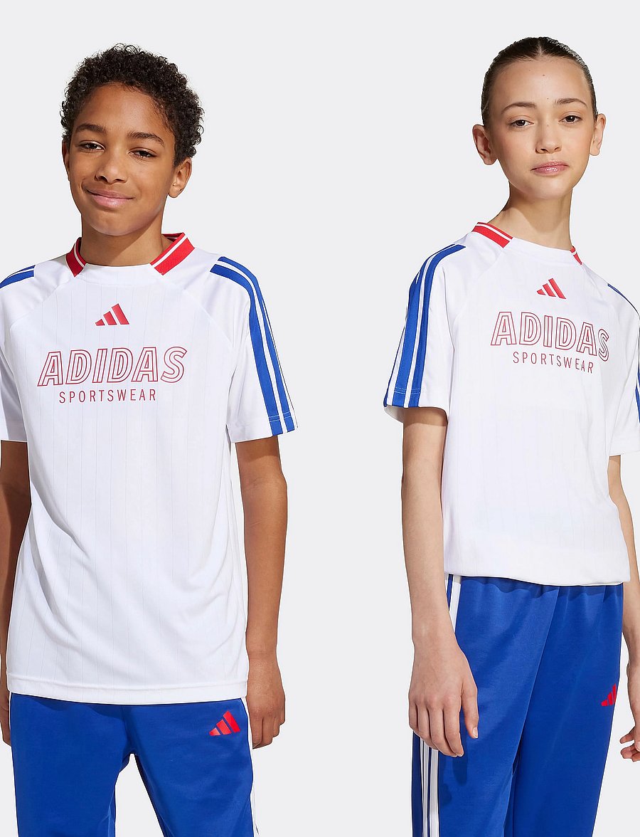 adidas Sportswear - J HOT TEE - sportstoppe - white/selubl/purrub - 3