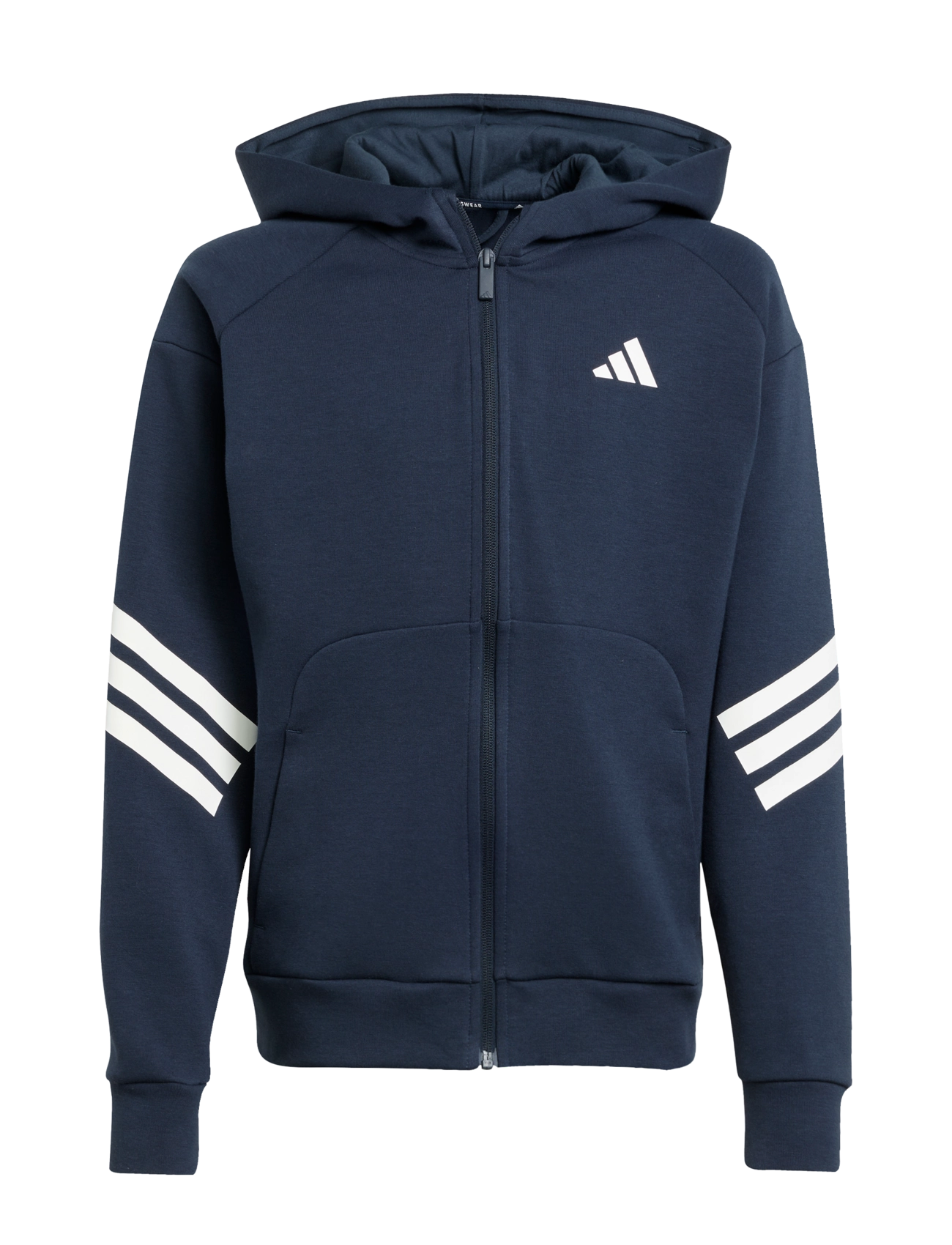 adidas Sportswear J FI 3S FZ HD - Riided - AURINK/WHITE / navy