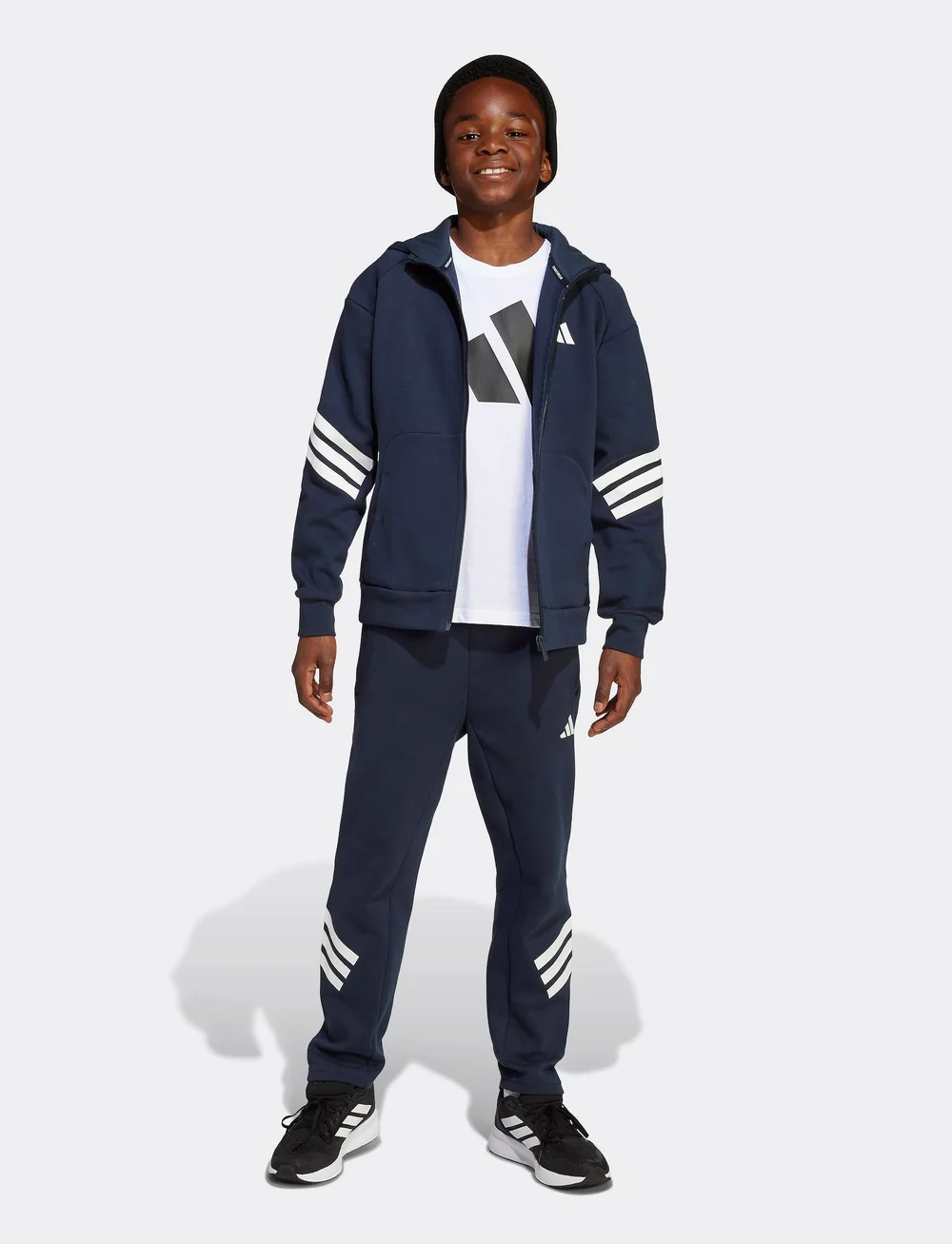 adidas Sportswear - J FI 3S FZ HD - hættetrøjer - aurink/white - 0