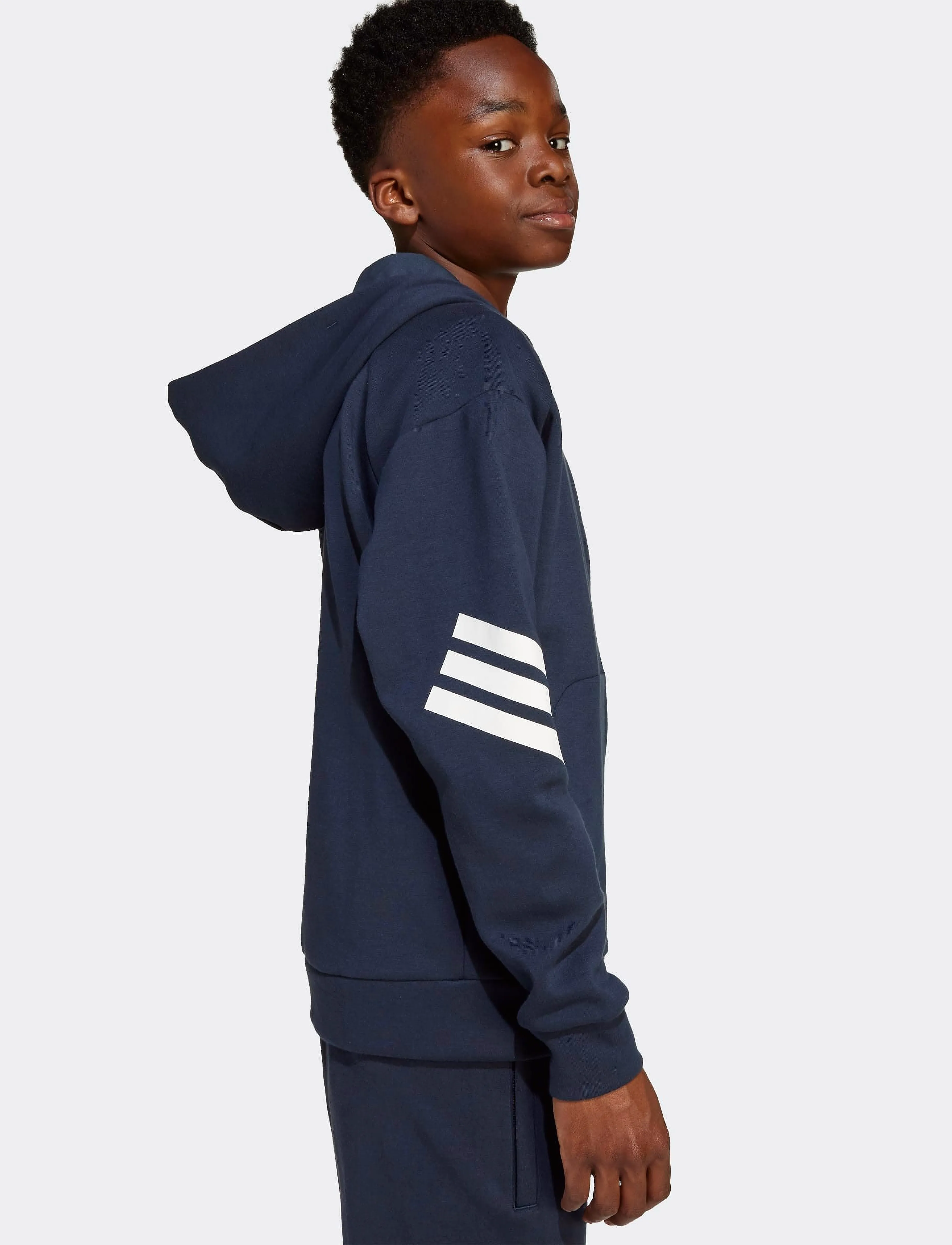 adidas Sportswear - J FI 3S FZ HD - kapuzenpullover - aurink/white - 2