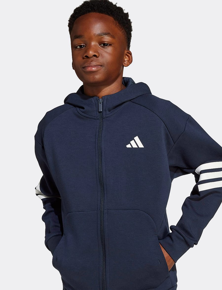 adidas Sportswear - J FI 3S FZ HD - kapuzenpullover - aurink/white - 3