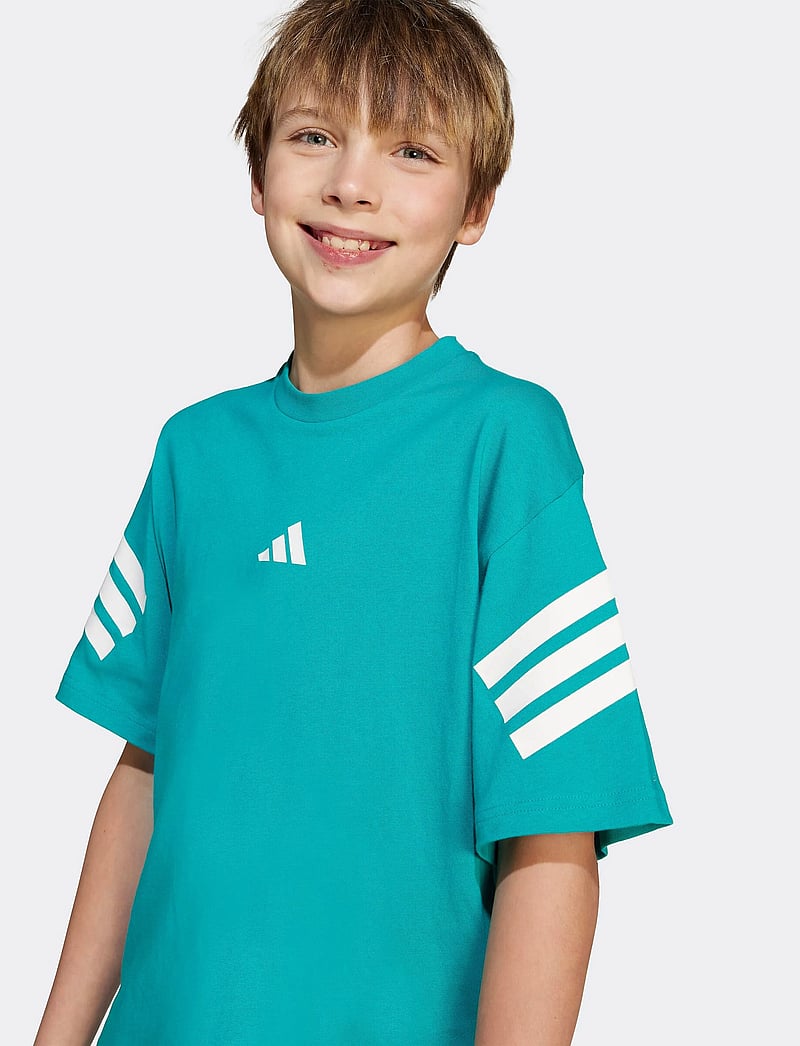 adidas Sportswear - J FI 3S T - kortærmede t-shirts - purtea/white - 3